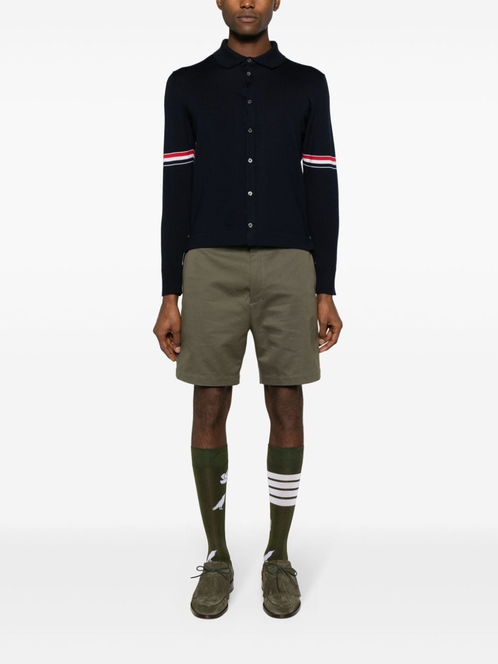RWB stripe wool cardigan - 2