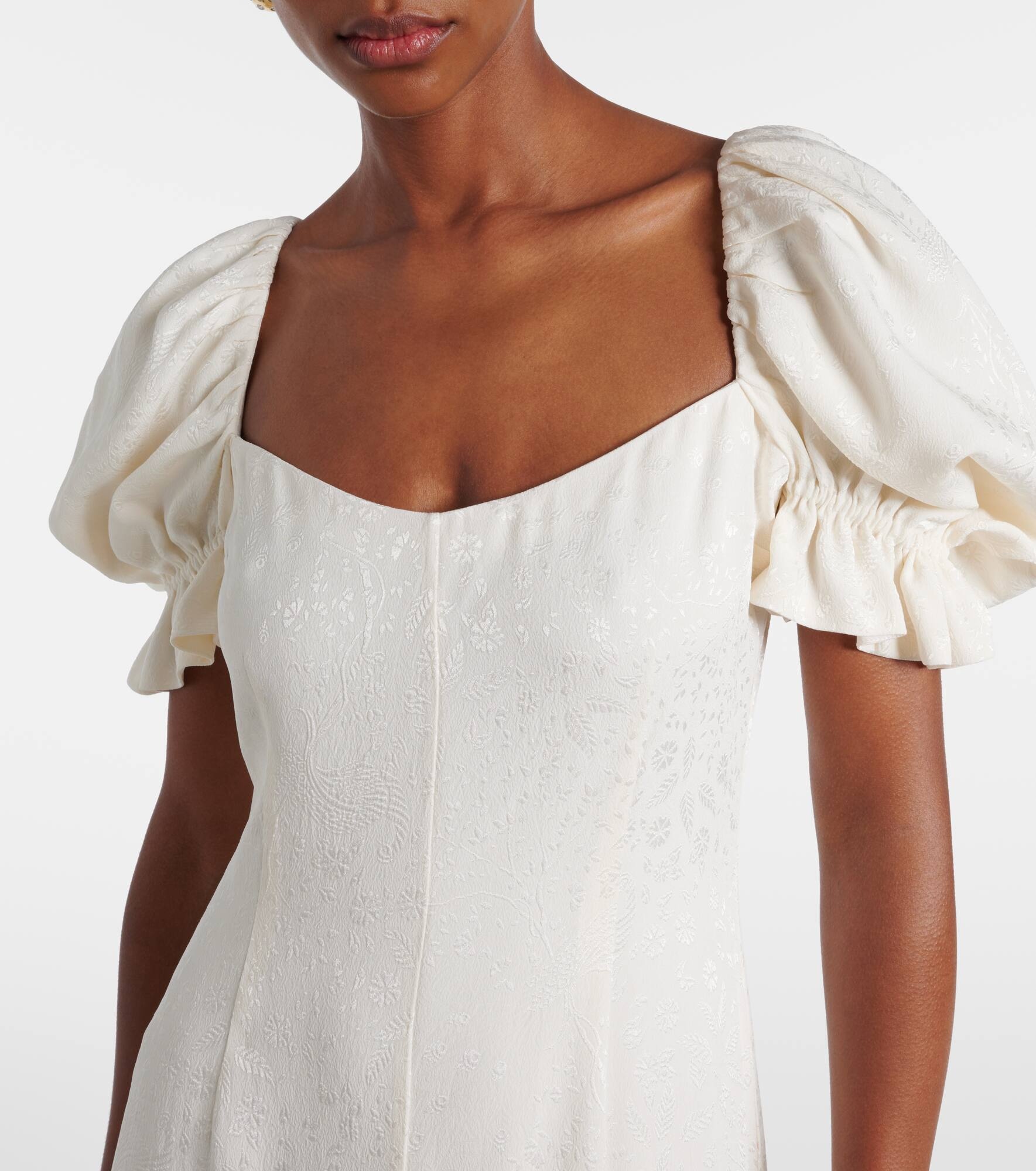 Aila silk jacquard cocktail dress - 4