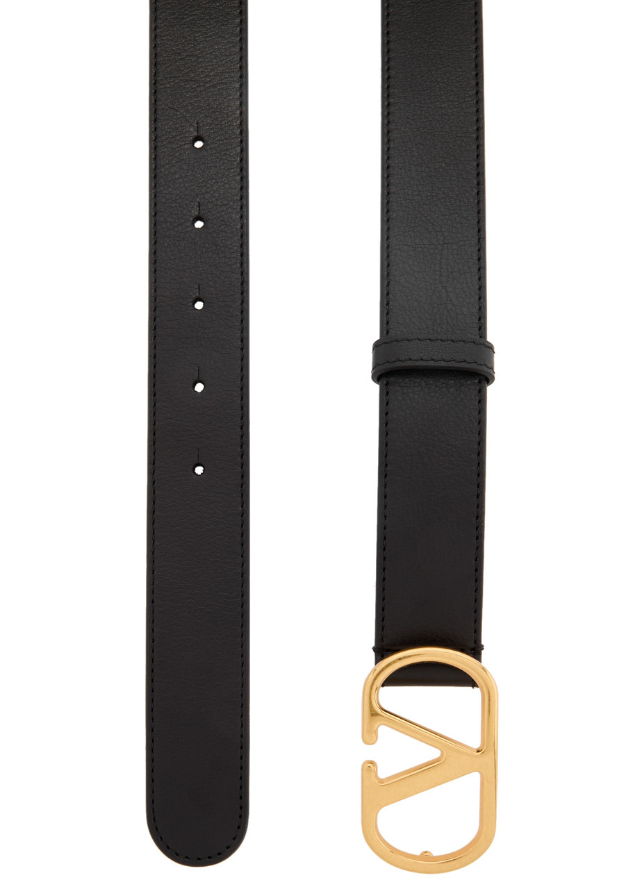 Valentino Garavani VLogo Grained Leather Belt - 3