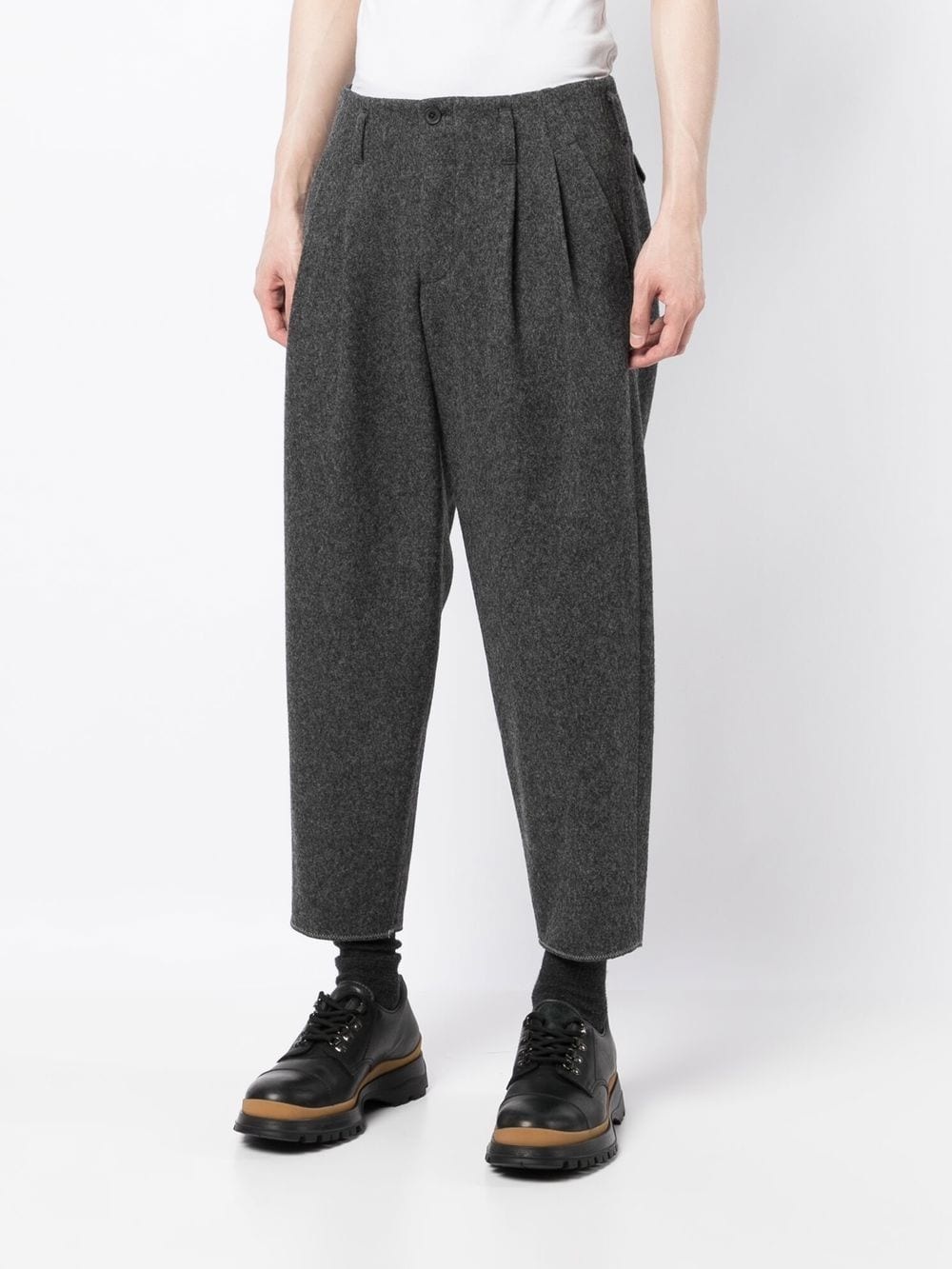 tapered cropped trousers - 3