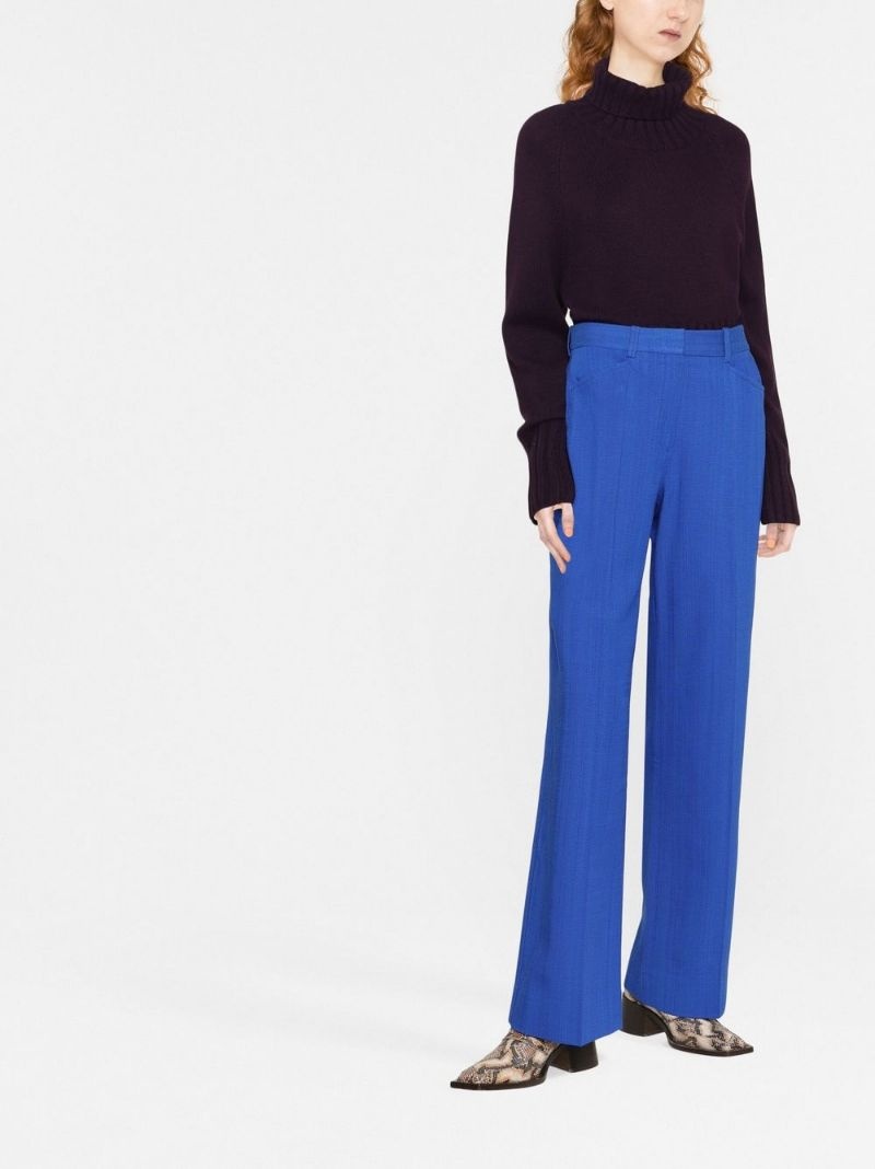 high-waisted straight trousers - 2