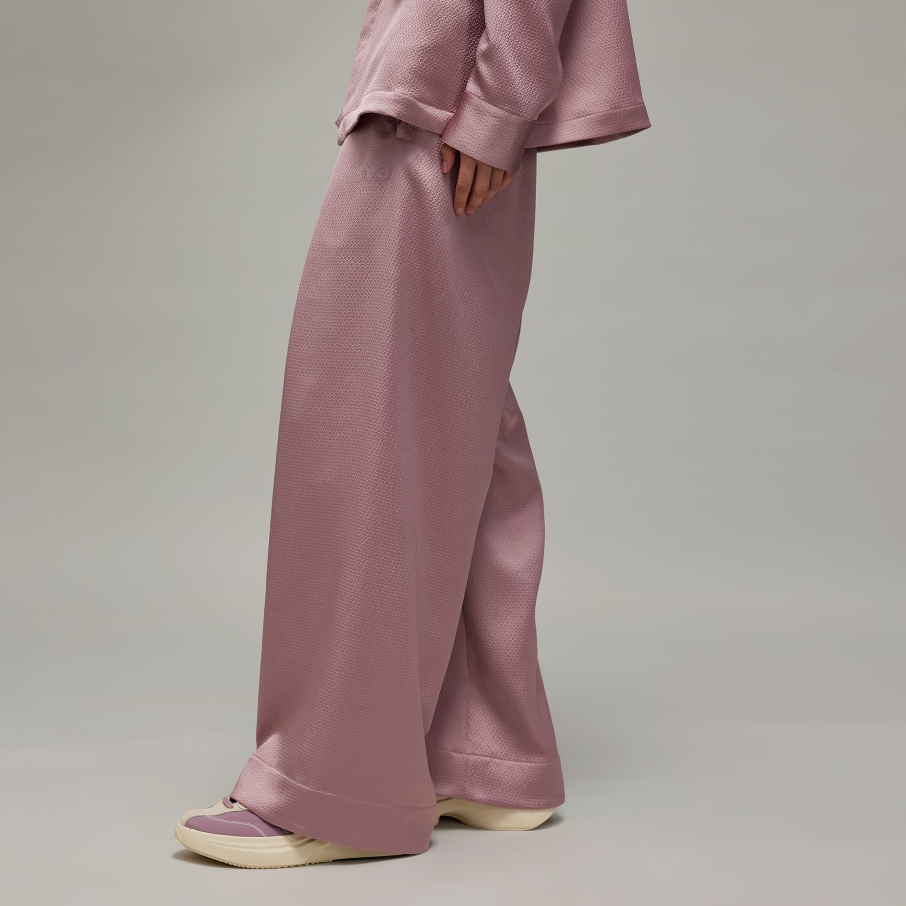 Y-3 Wide Leg Tech Seersucker Pants - 4