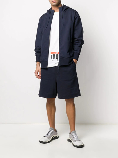 Y-3 long sleeve zip logo hoodie outlook