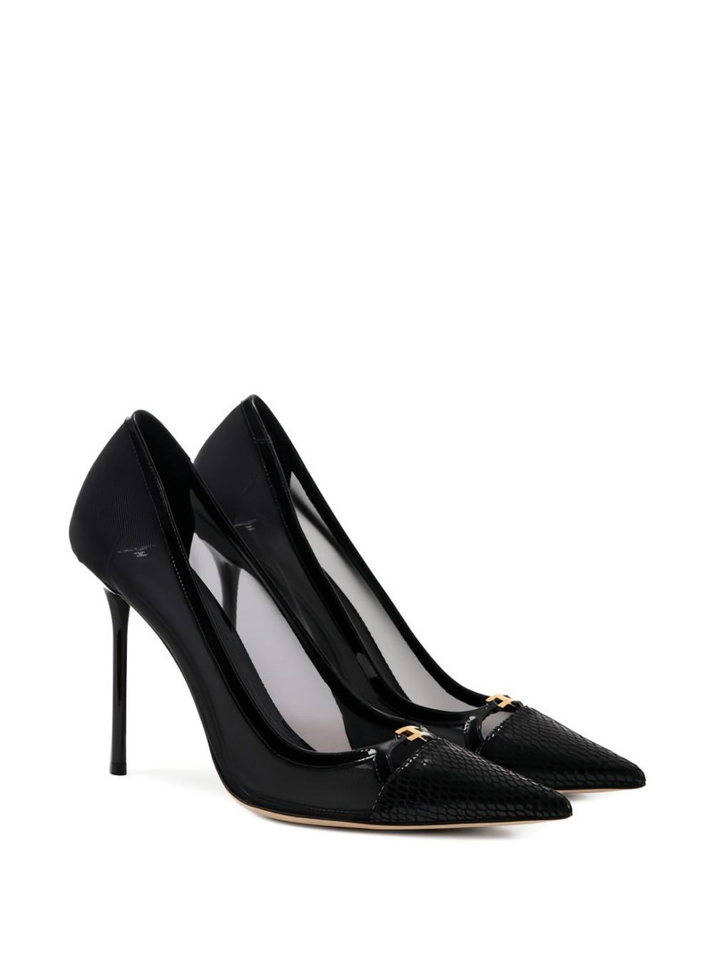 ELISABETTA FRANCHI leather heeled pumps outlook