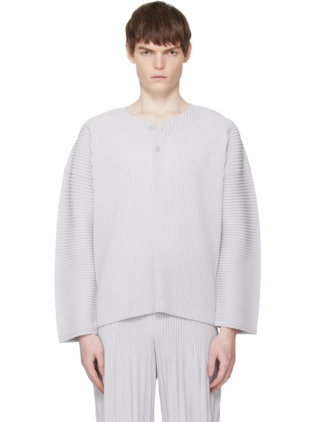 Gray Monthly Colors February Henley - 1