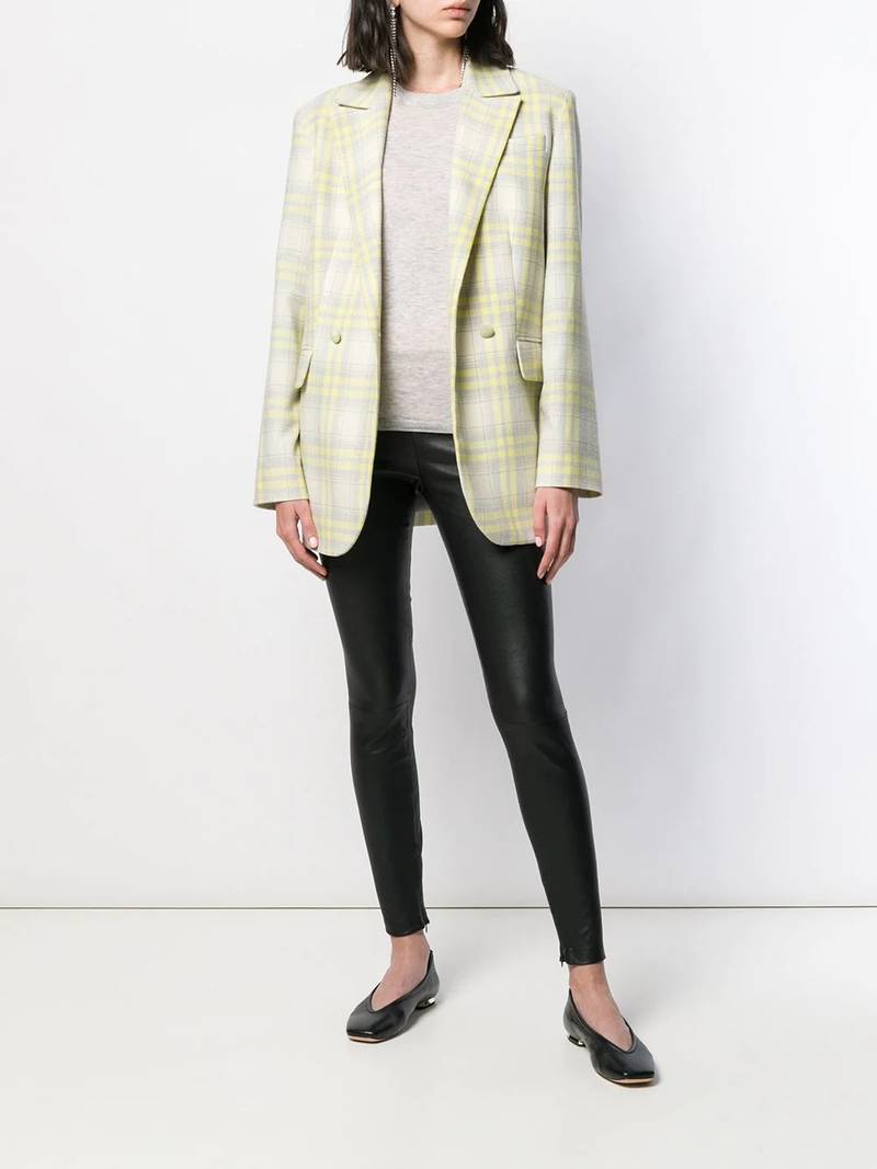 Vince slim fit leather trousers outlook