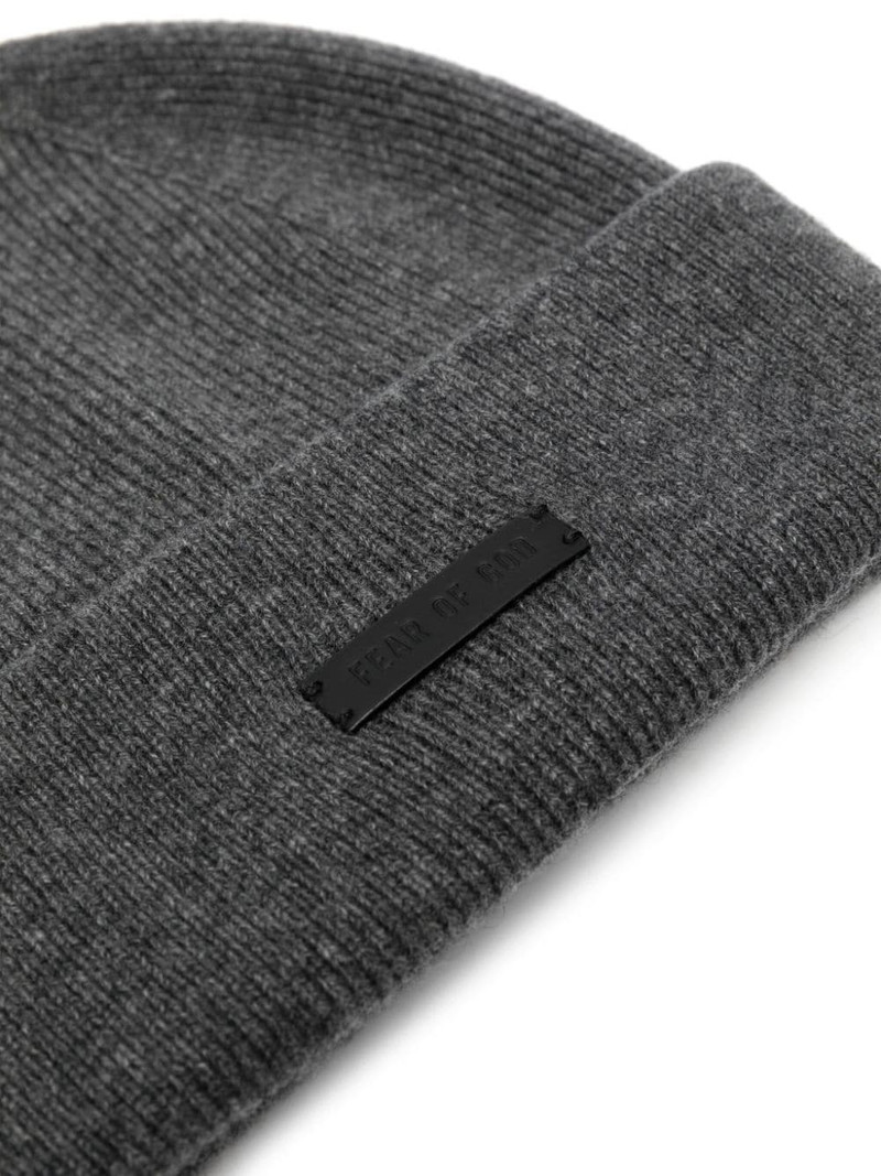 Fear of God logo-patch beanie outlook