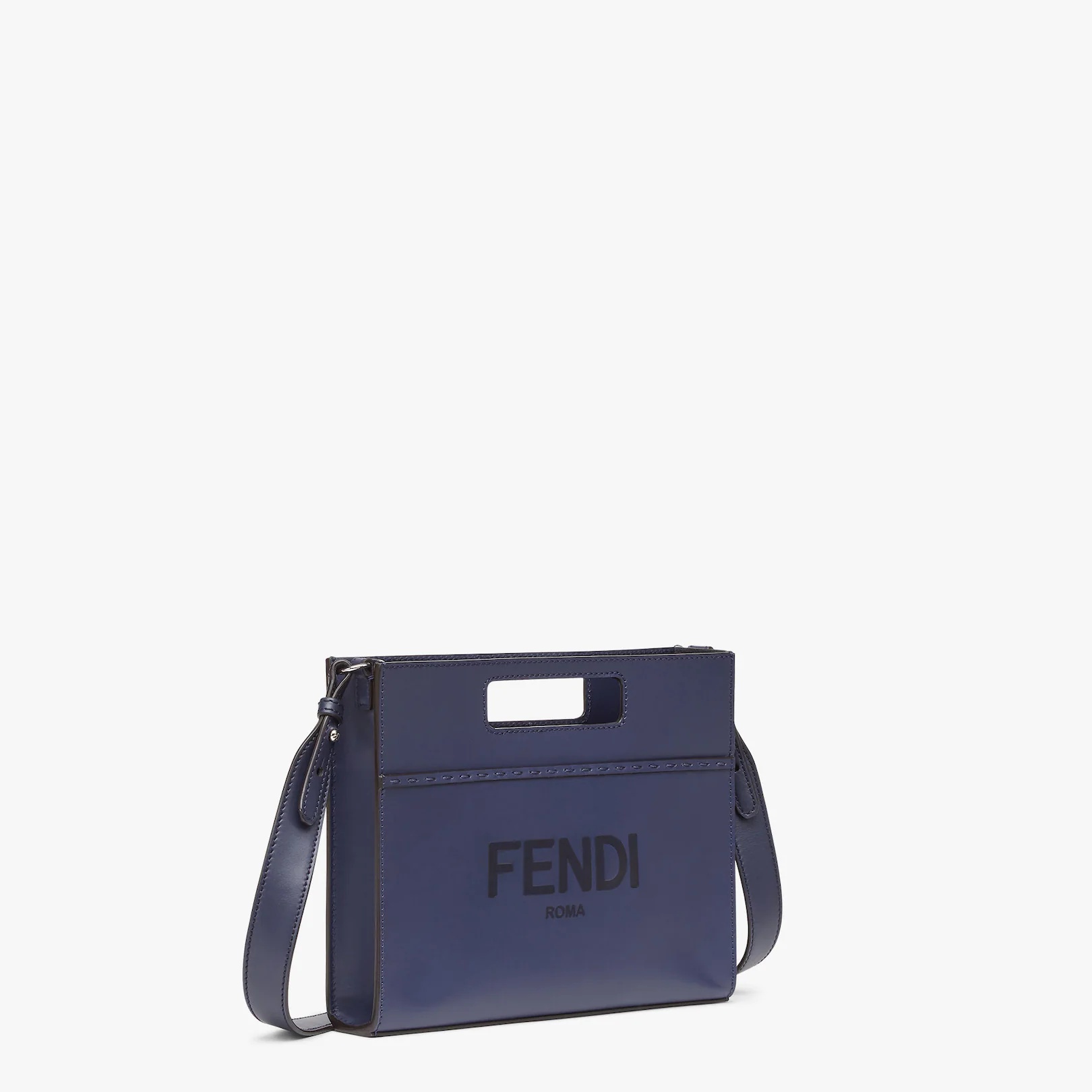 Blue leather shopper - 2