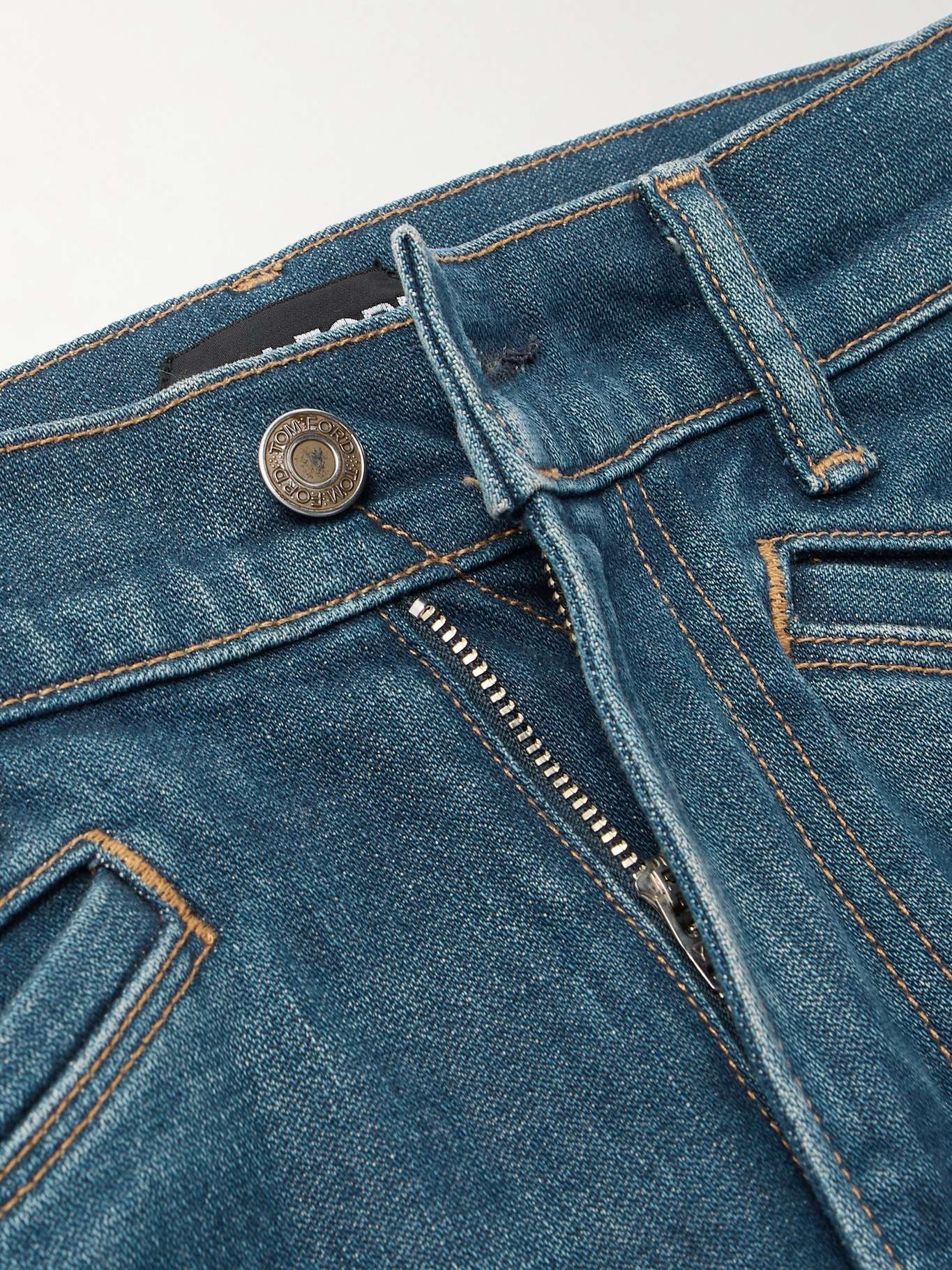 Mid-rise flared jeans Blue - 5