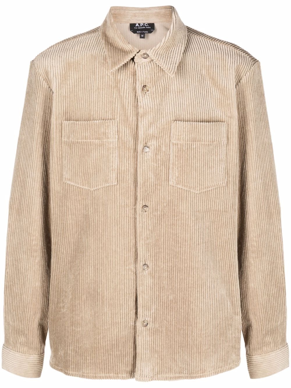 long-sleeved corduroy shirt - 1