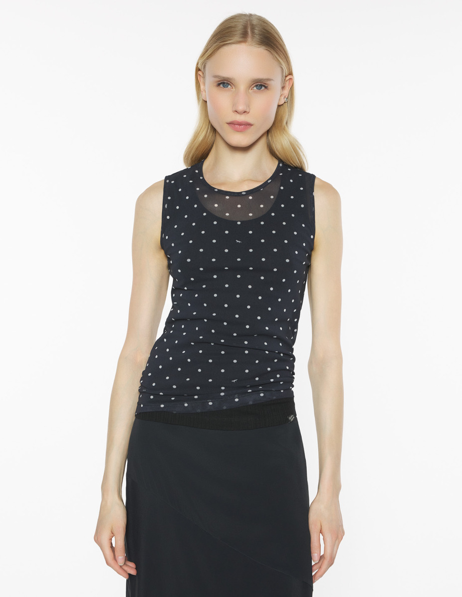 POLKA DOT FOX MESH TANK TOP - 3