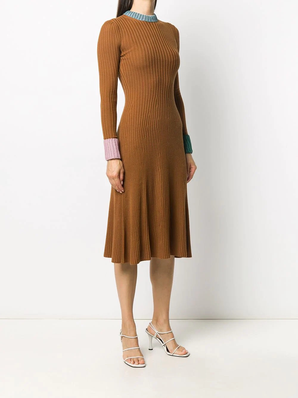 rib-knit jumper dress - 3