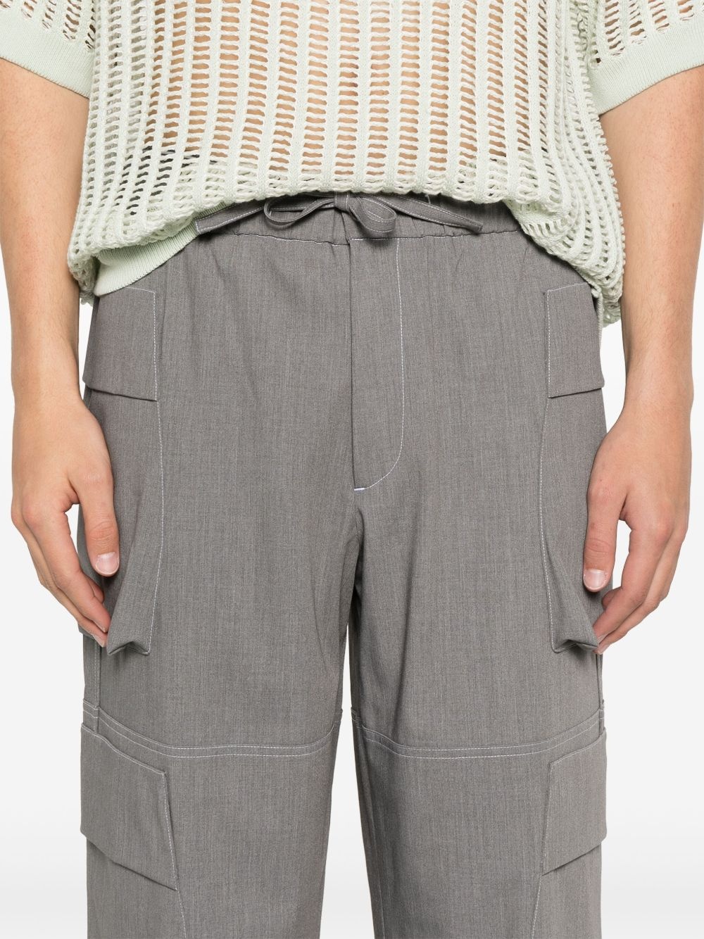 drawstring cargo pants - 5