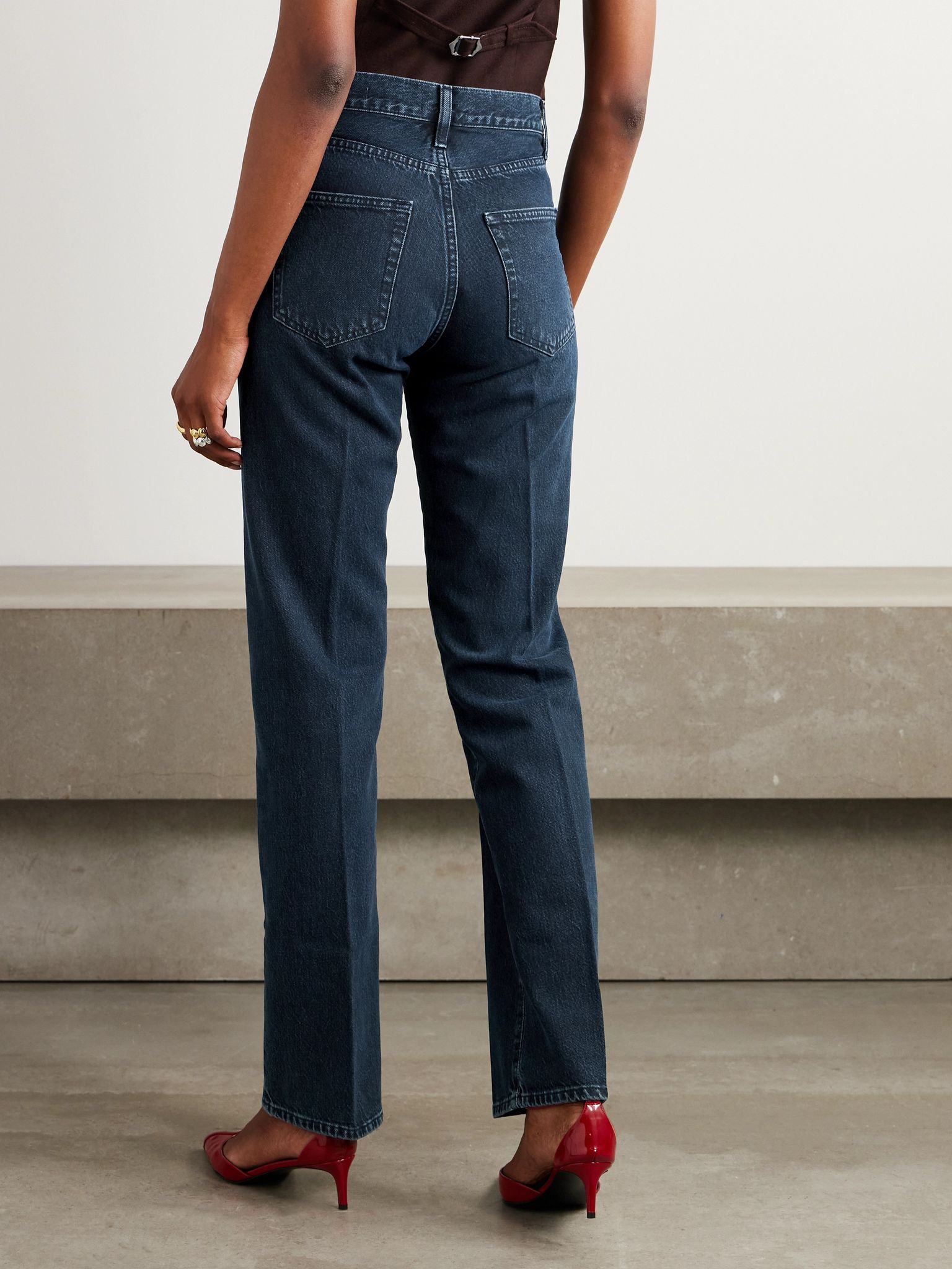 The Vertical high-rise straight-leg jeans Dark denim - 4