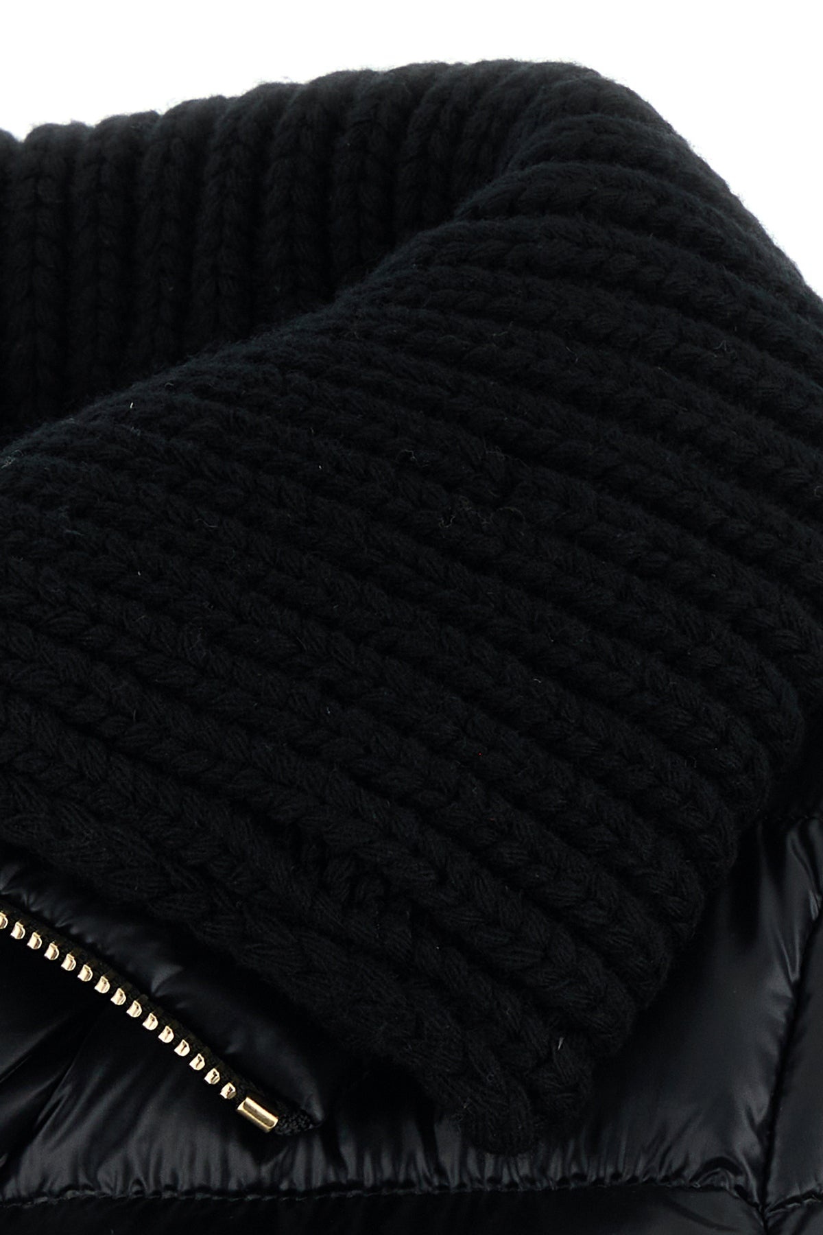 Black nylon down jacket - 3