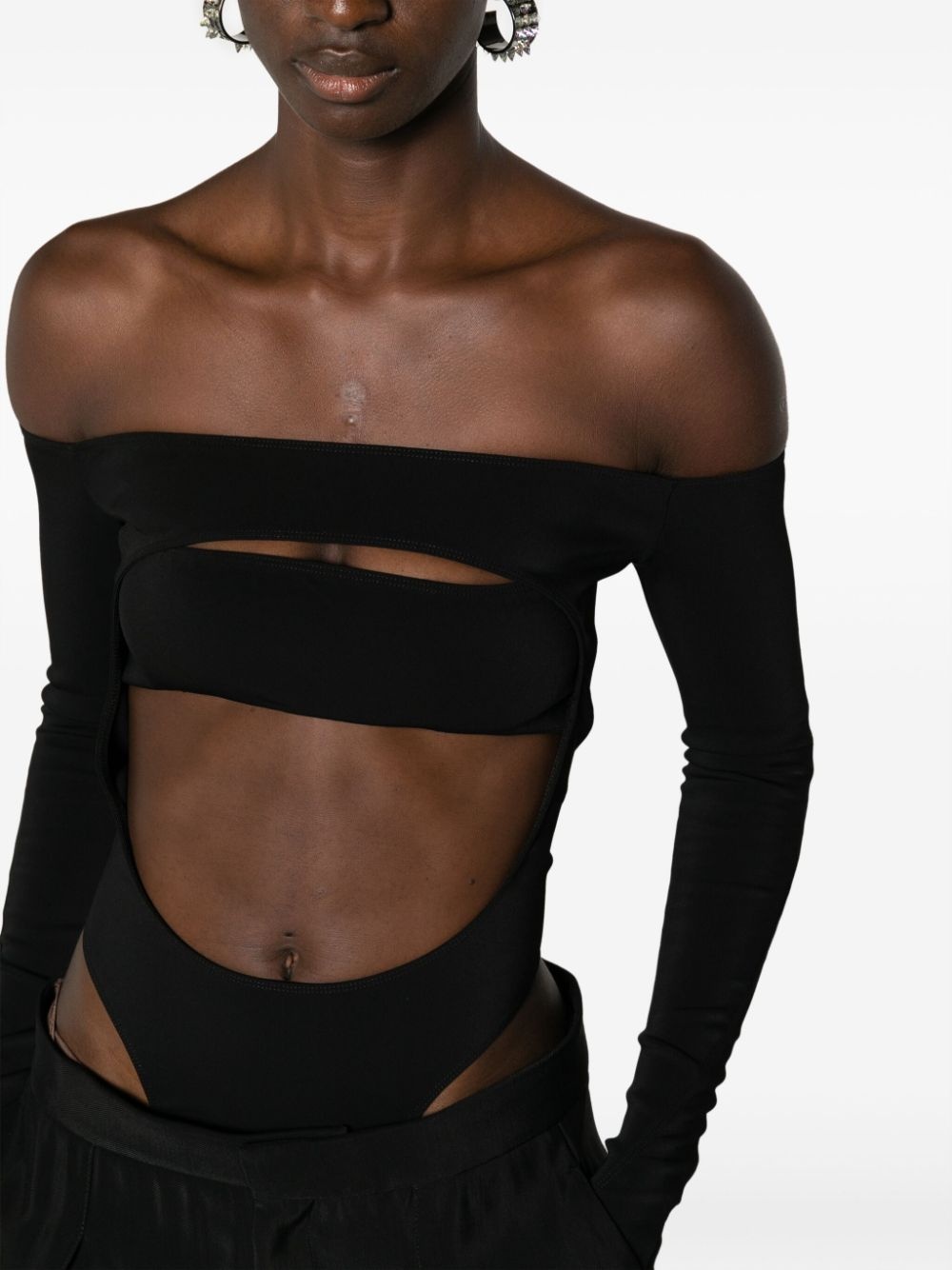 off-shoulder cut-out bodysuit - 5