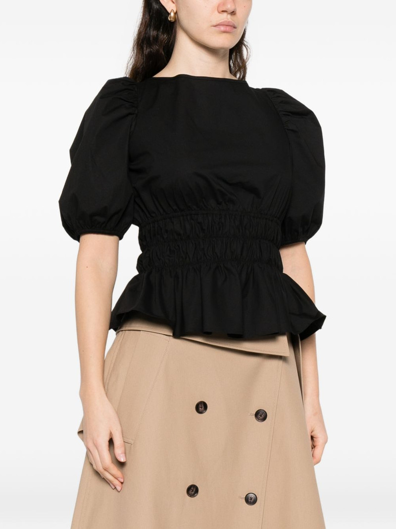 Joandra smocked puff-sleeve top 3