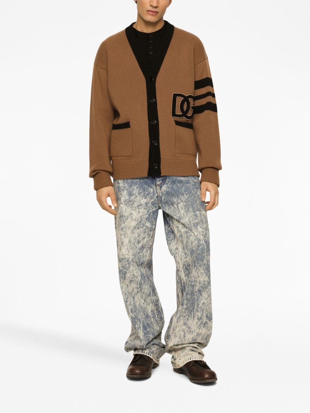 DG logo virgin-wool cardigan - 3