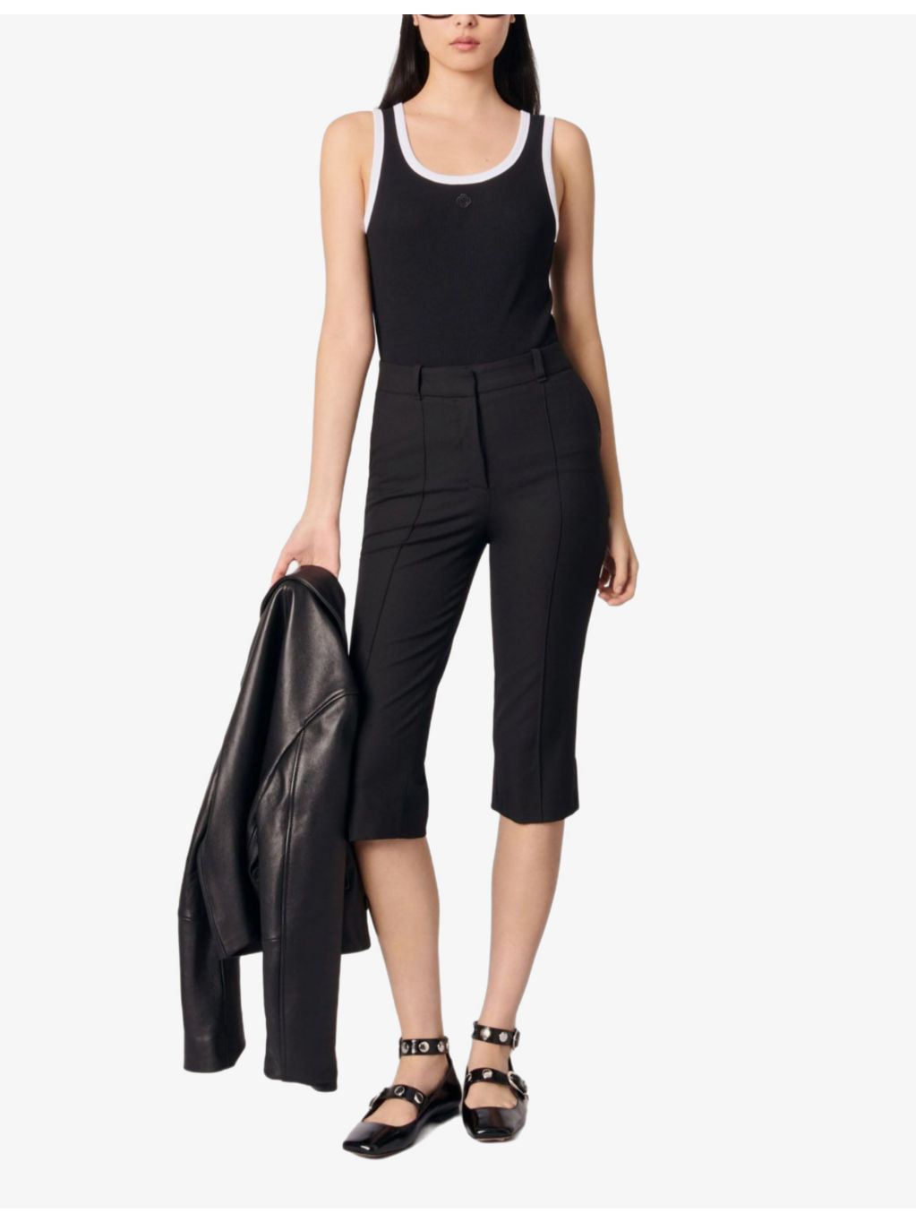 Contrast-Trim Ribbed Cotton-Jersey Tank Top - 2