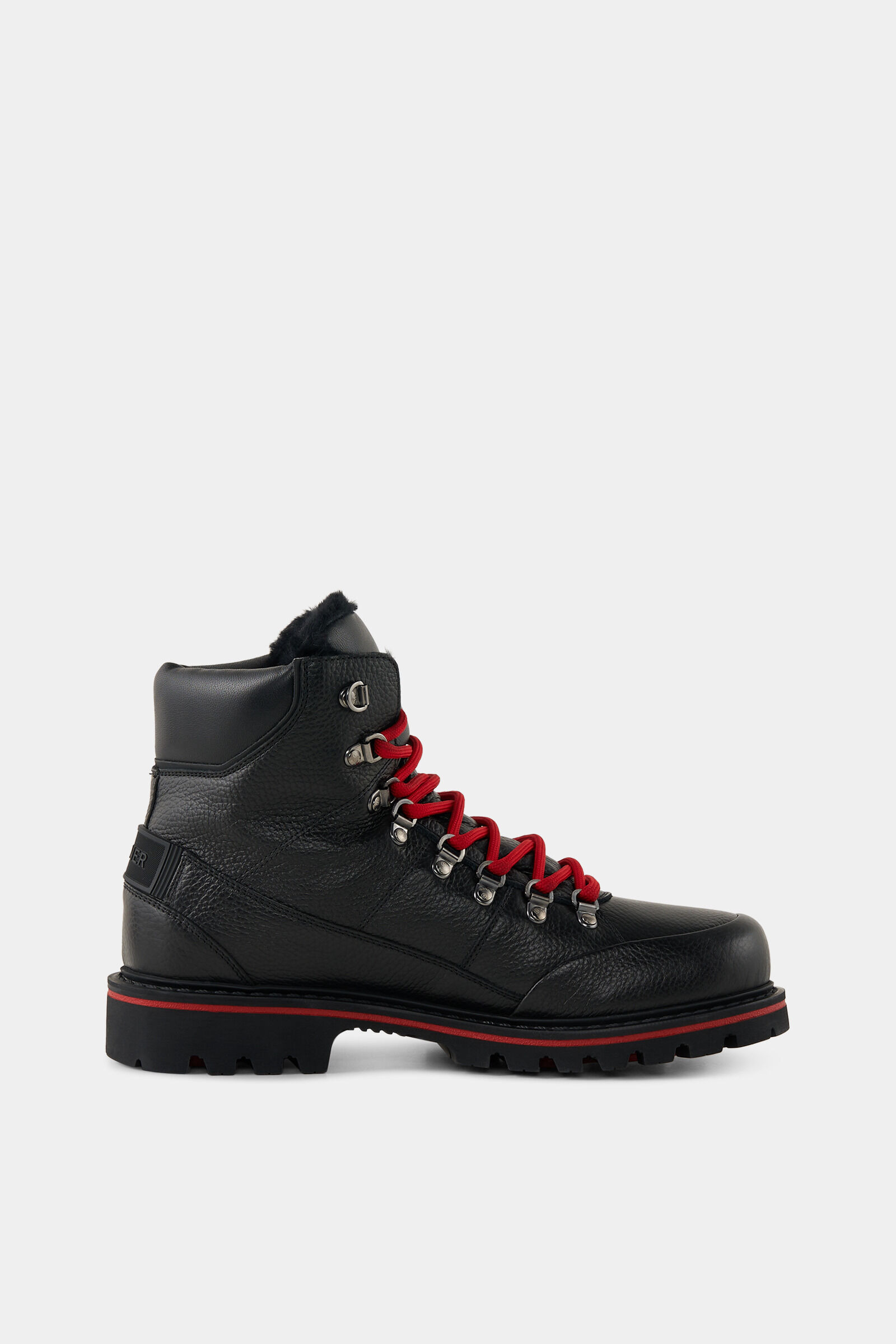 Mid Boots Helsinki with spikes in Black/Red - 2