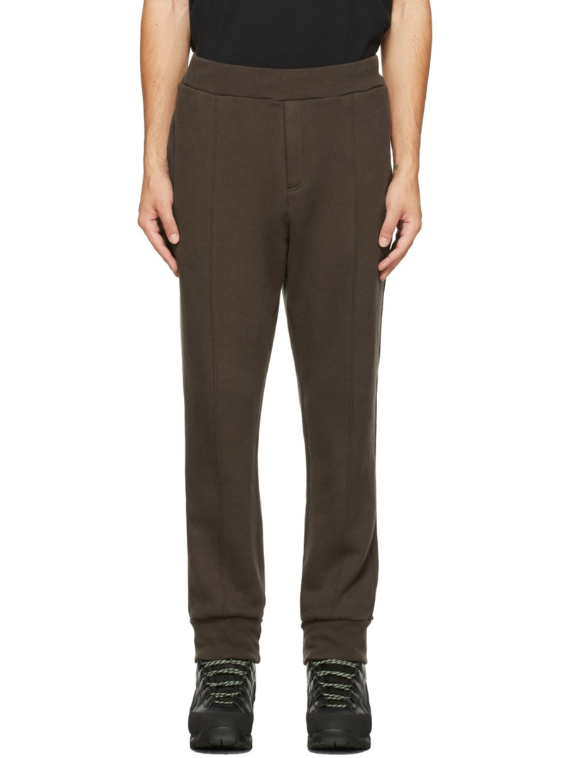 Brown Pleated Lounge Pants - 1