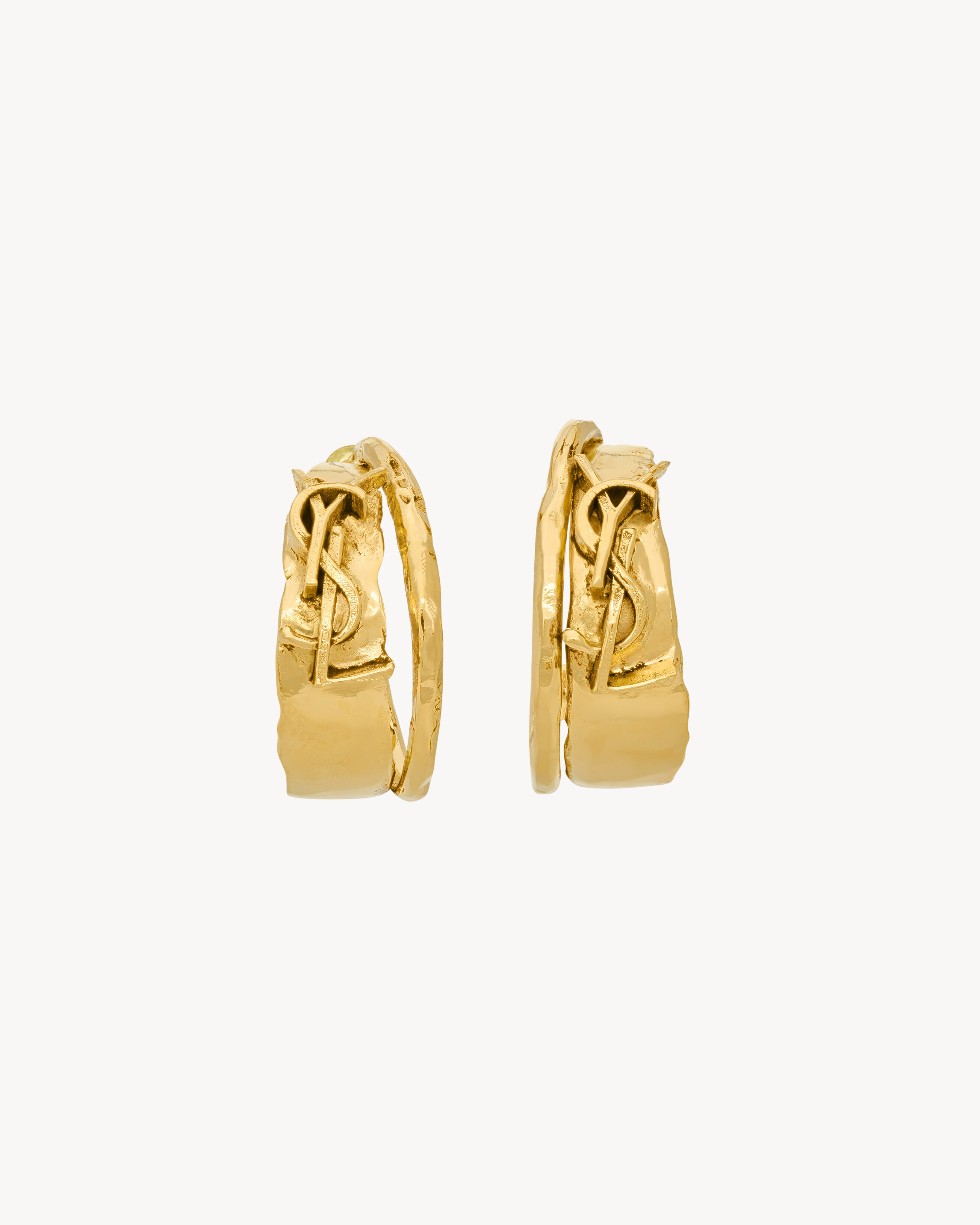 LARGE CASSANDRE EARRINGS IN METAL - 1