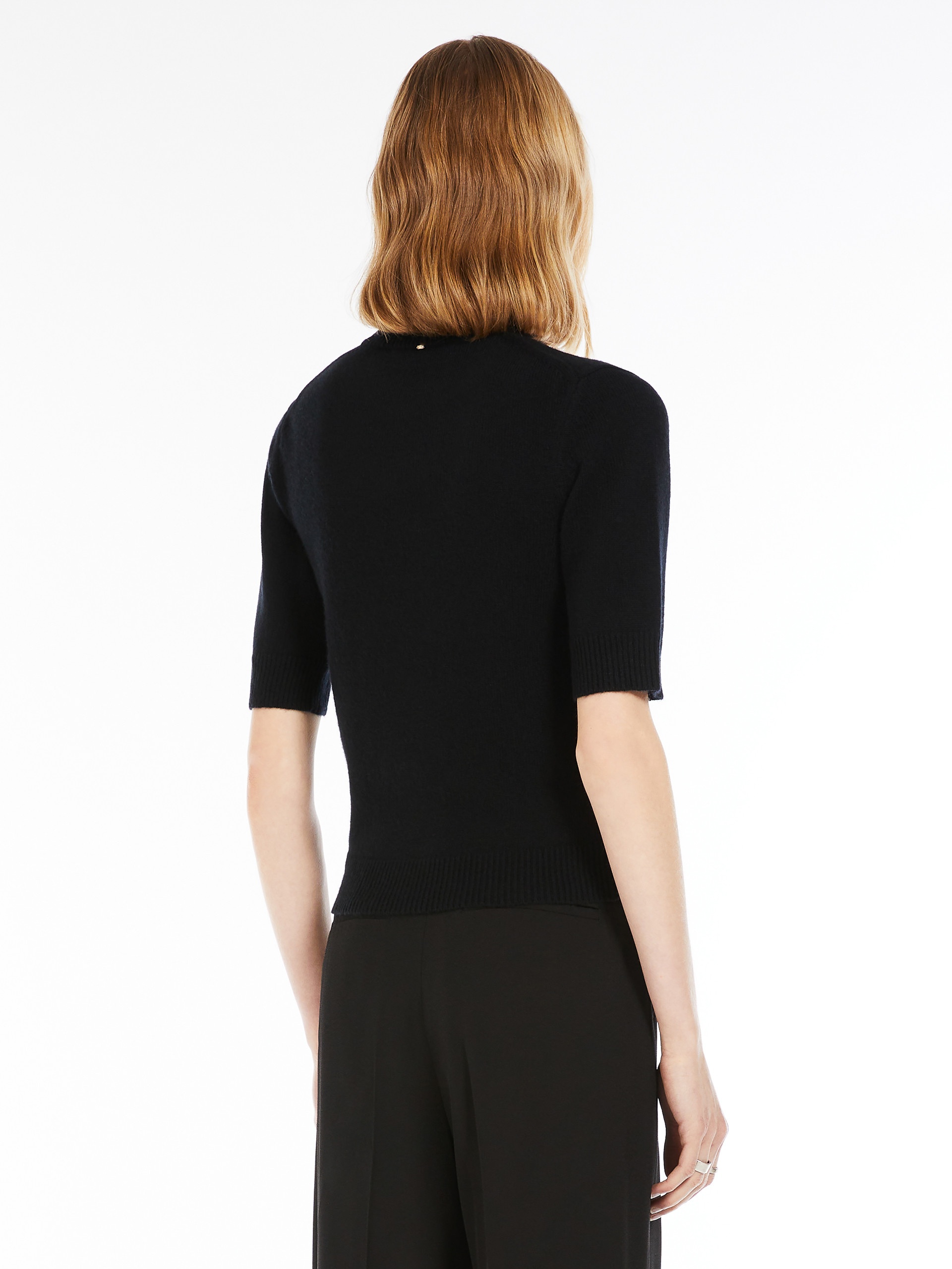 UNISONO Cashmere and wool short-sleeved jumper - 4