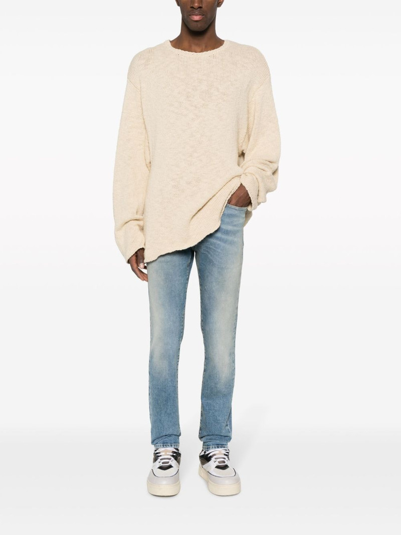 R13 slim-fit stonewashed jeans outlook