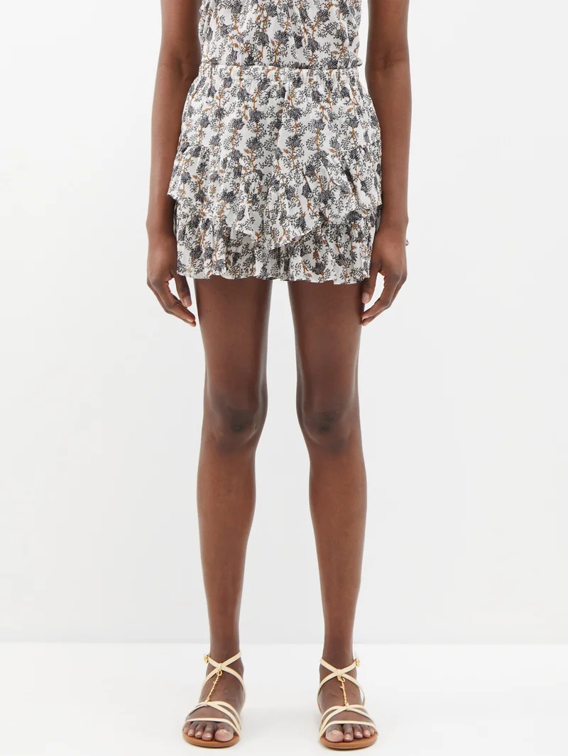 Jocadia ruffled cotton mini skirt - 1