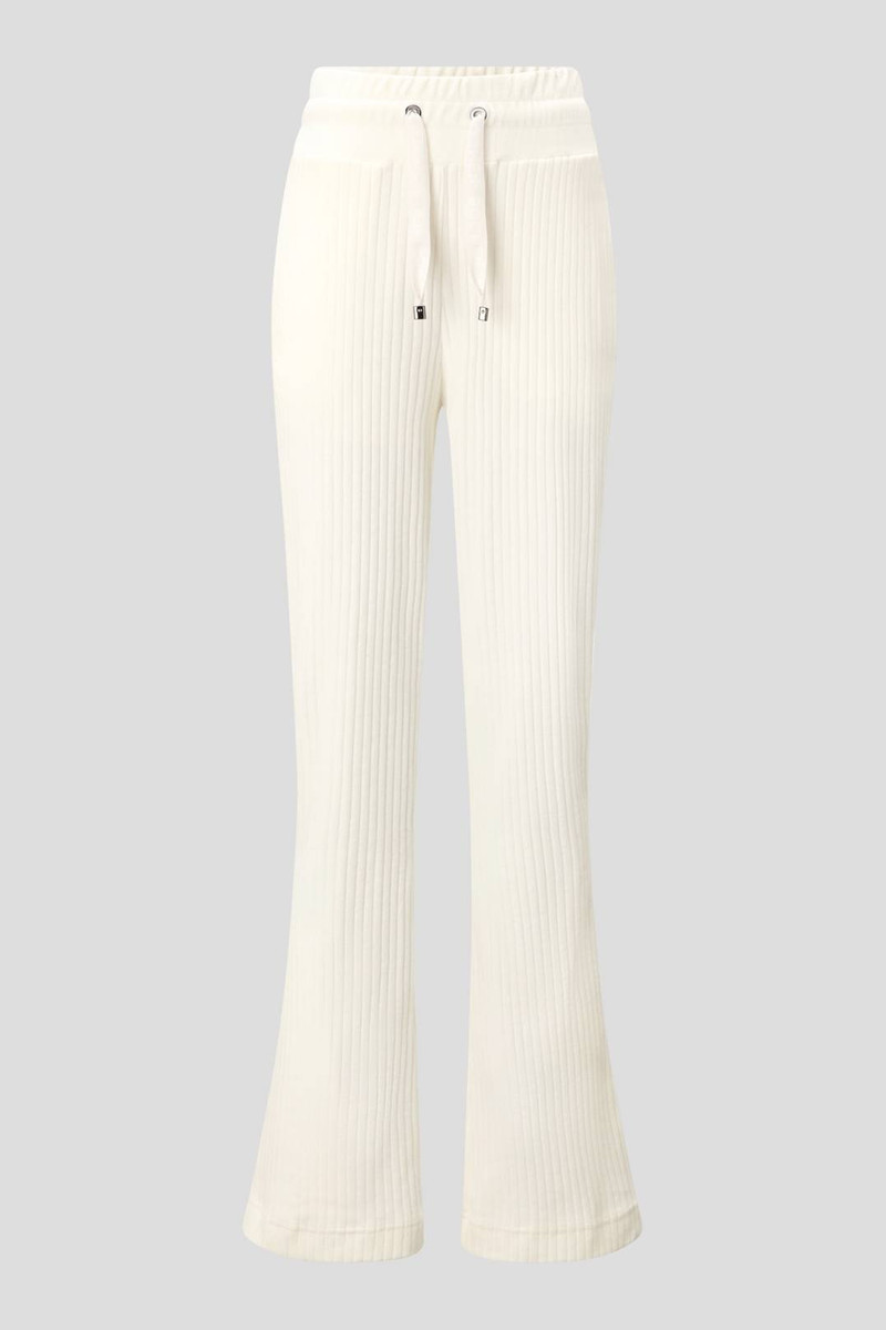 VIKA VELVET JOGGING TROUSERS IN OFF-WHITE 1