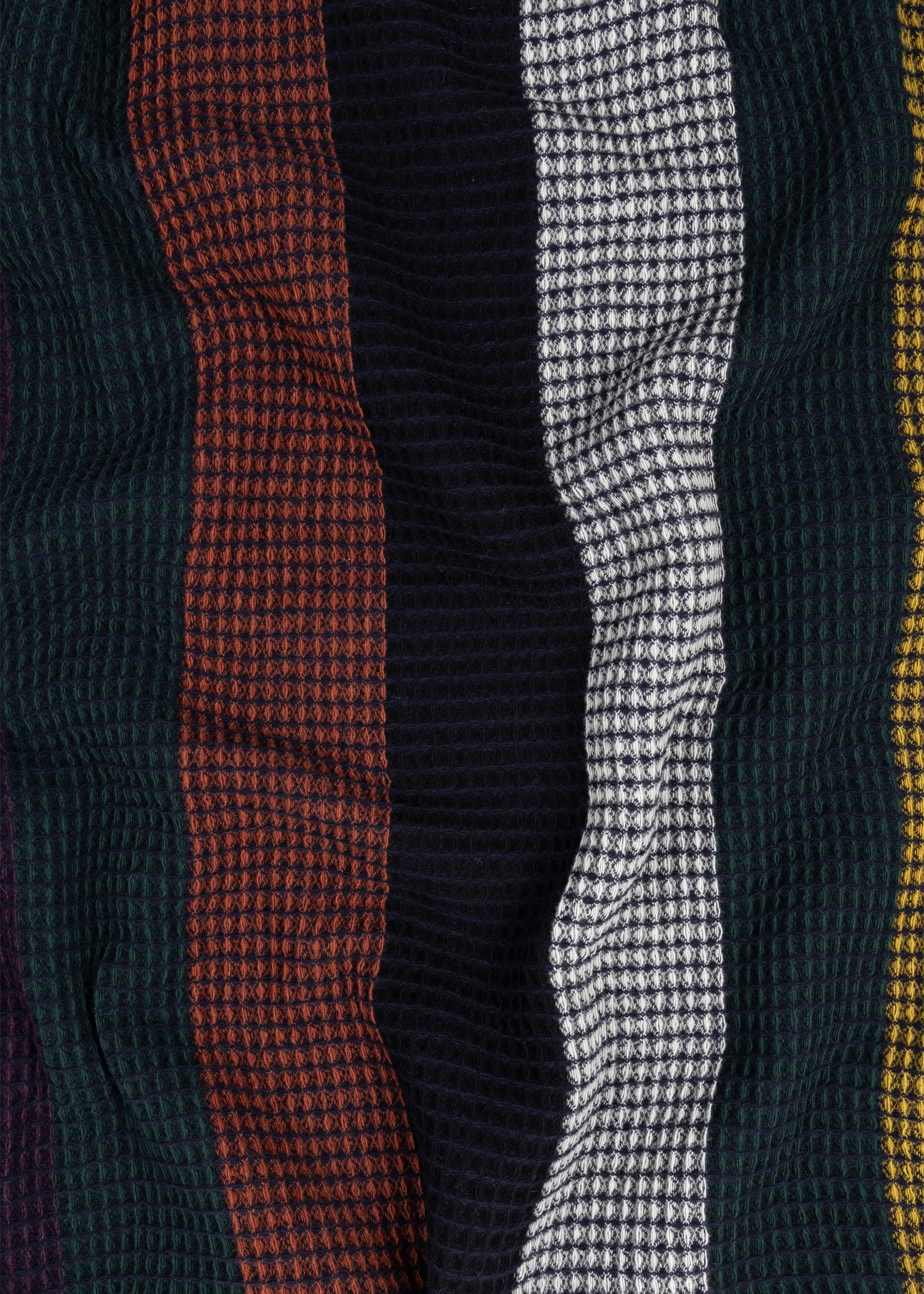 Wool Basketweave Stripe Blanket - 6