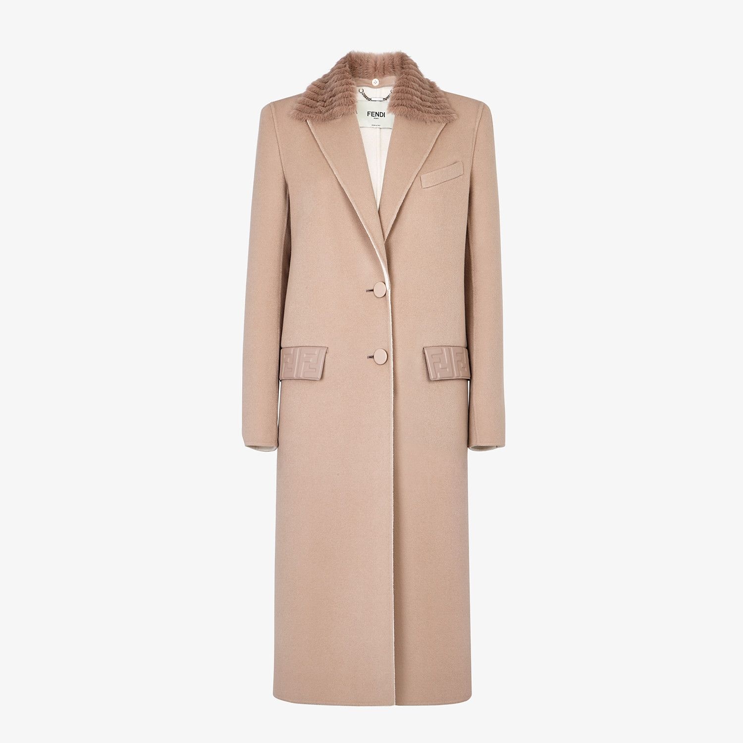 Beige cashmere coat - 1