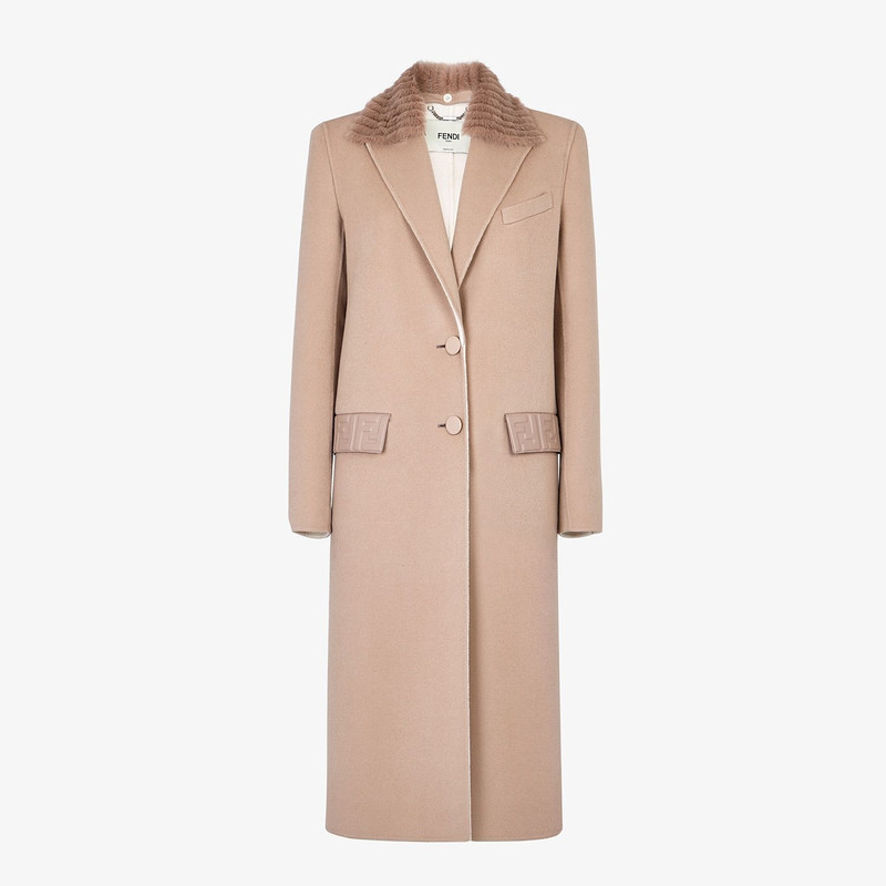 Beige cashmere coat 1