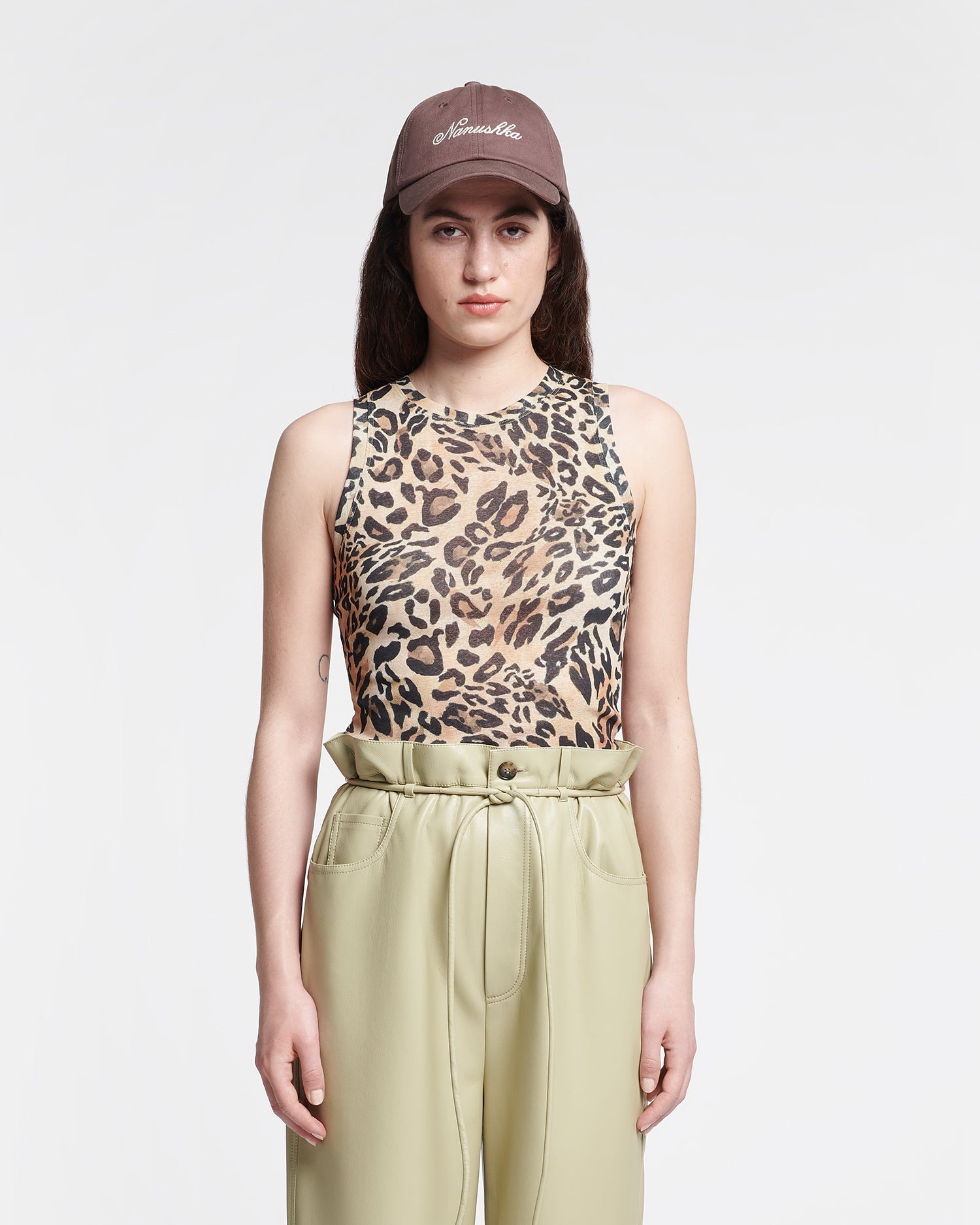 Printed Mesh-Jersey Tank Top - 2