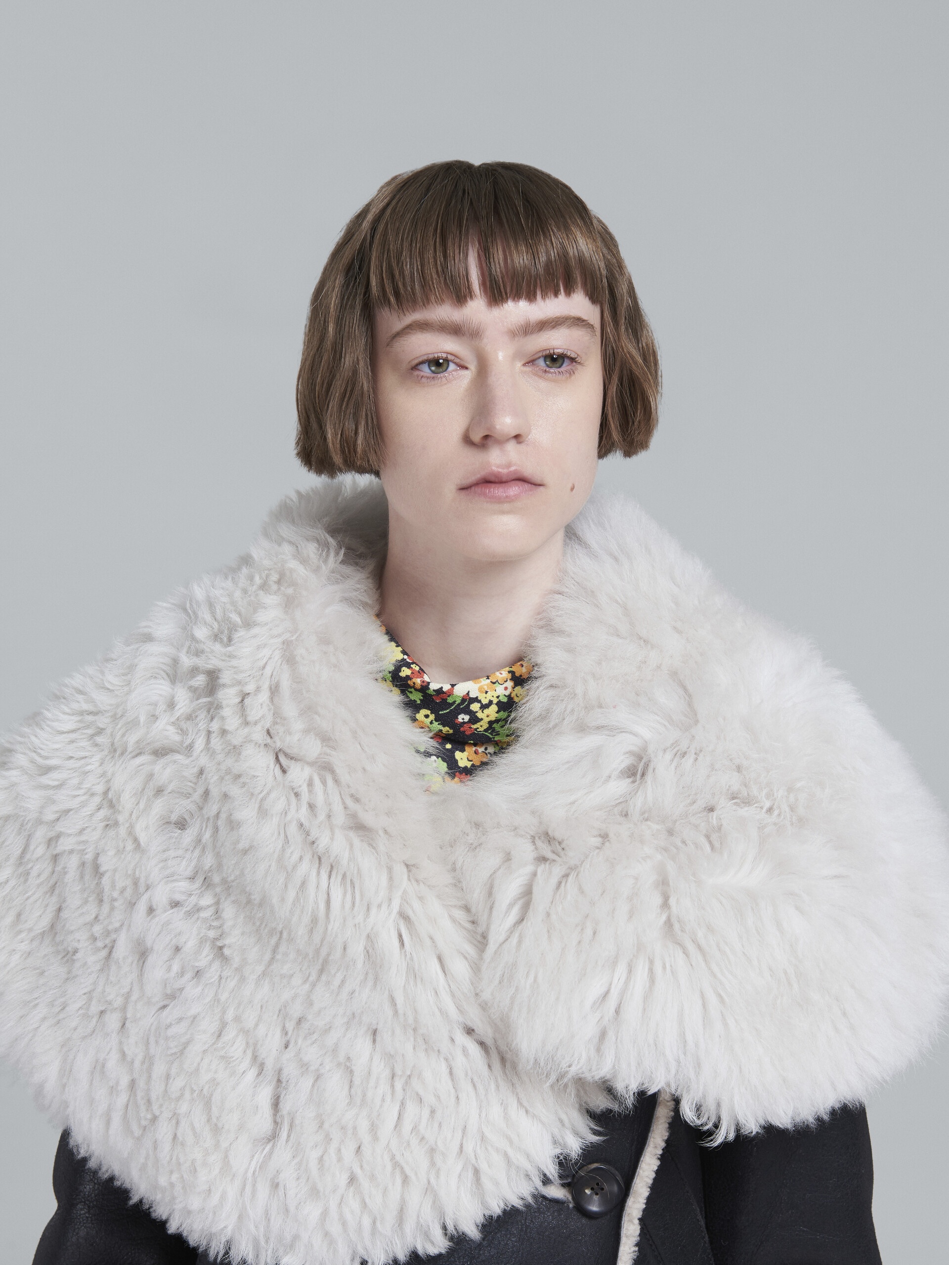 BLACK SHEARLING JACKET - 4