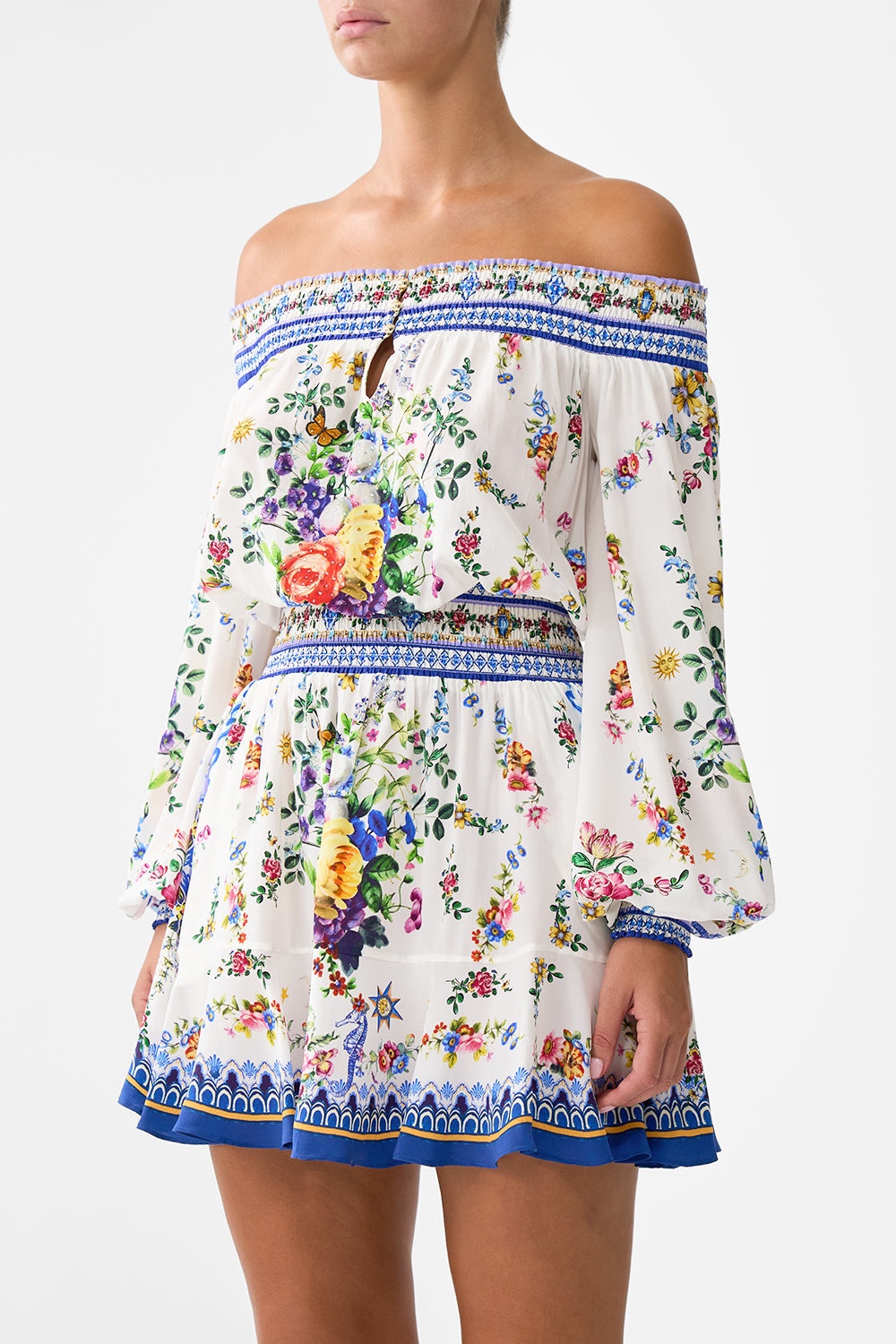 OFF SHOULDER SHORT DRESS - 5