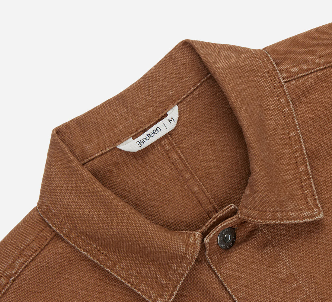 Chore Jacket - Rust Stonewash Canvas - 3