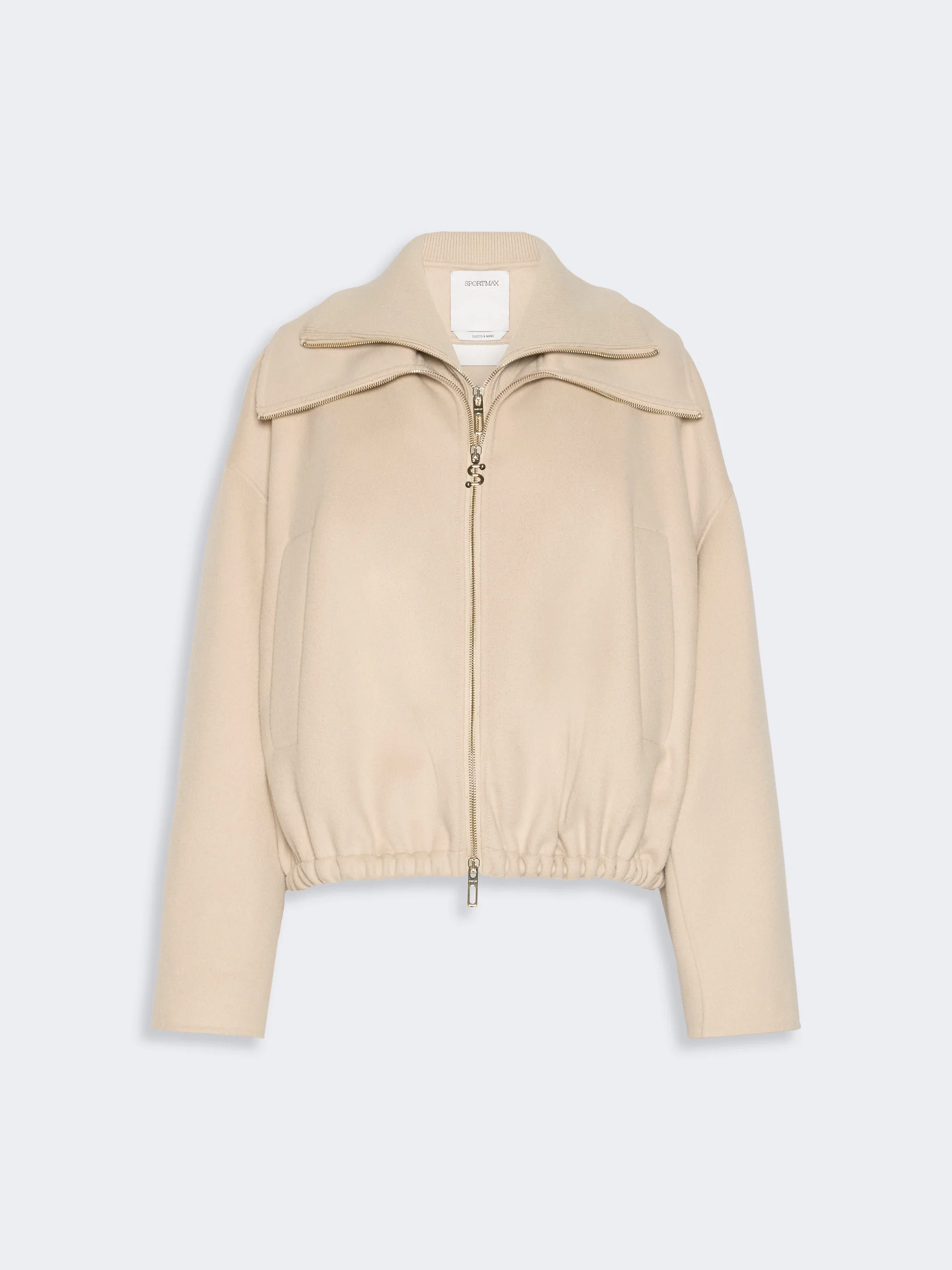 EMIRO Pure wool bomber jacket with removable bib - BEIGE - 1