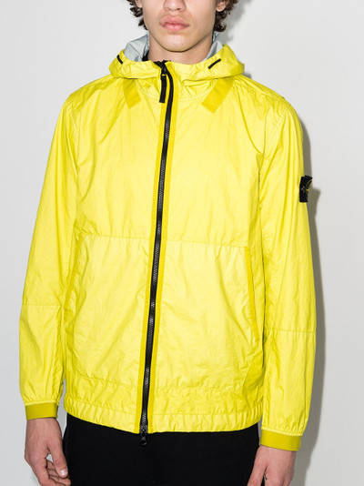 Stone Island logo-patch zip-front jacket outlook