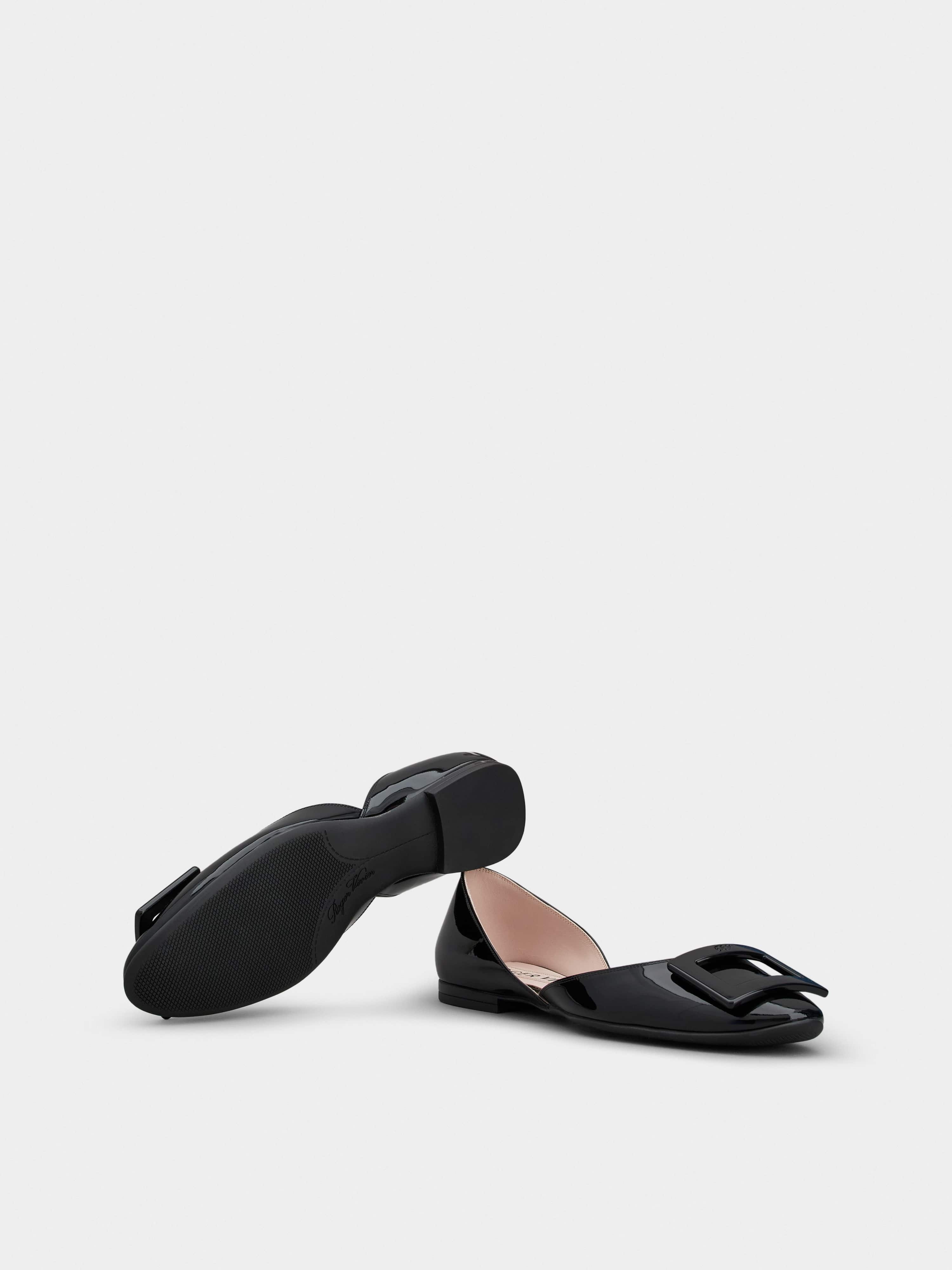 Dorsay Lacquered Buckle Ballerinas in Patent Leather - 6