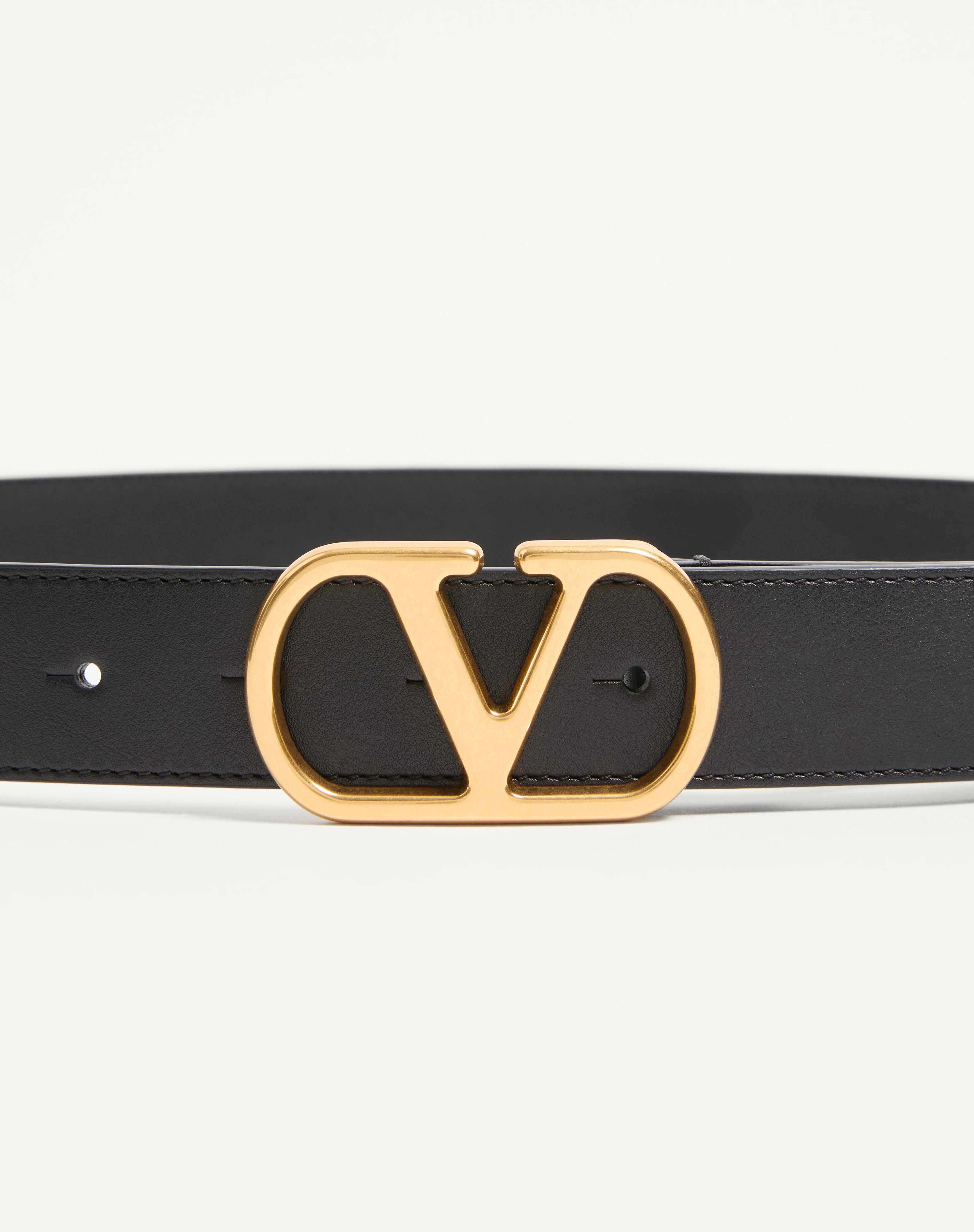 VLOGO SIGNATURE BELT IN SHINY CALFSKIN 30 MM - 4