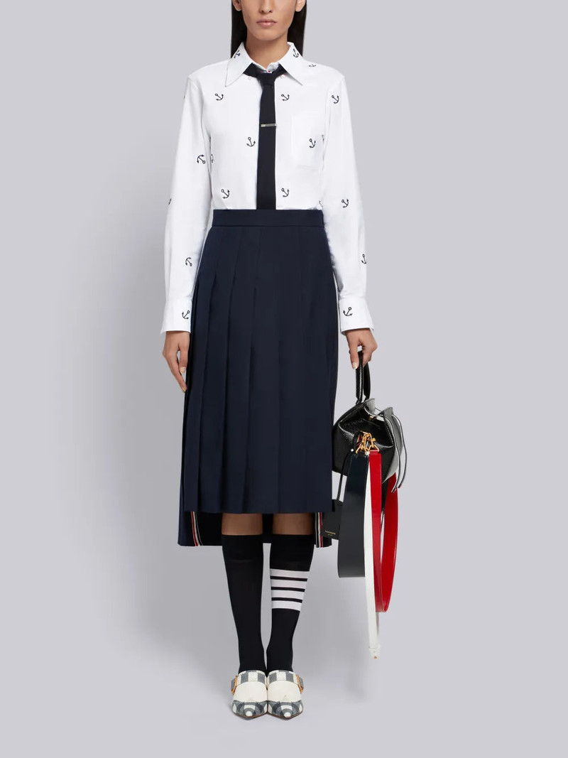 SCHOOL UNIFORM PLAIN WEAVE CLASSIC MIDI PLEATED SKIRT 4