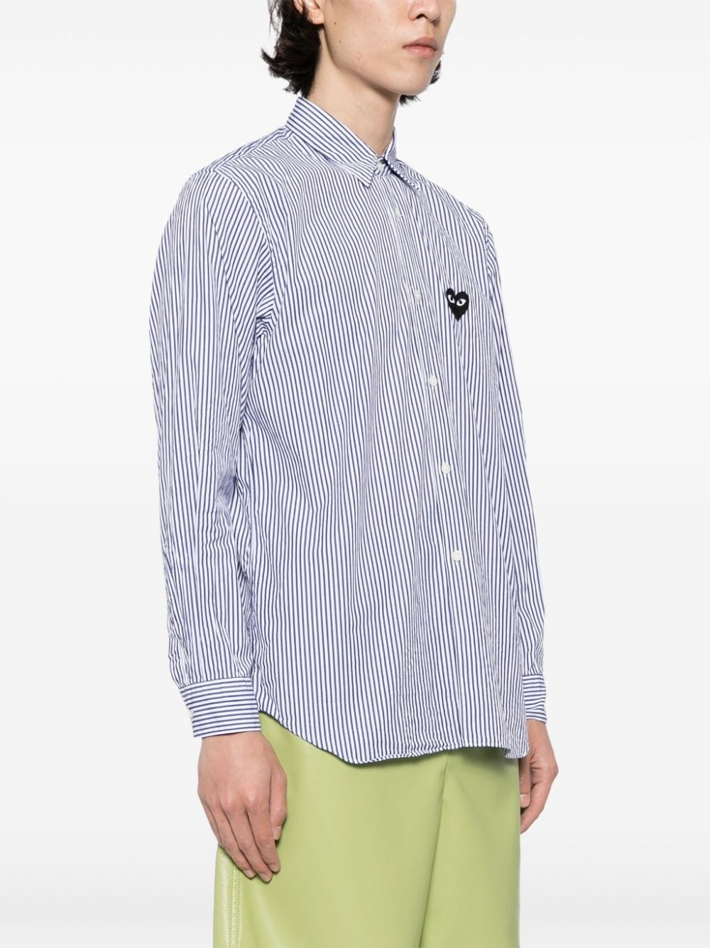 logo-patch cotton shirt - 4