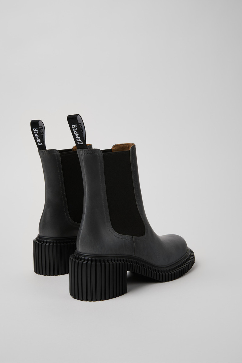 CAMPERLAB Gray Leather Mid Boots for Women. outlook