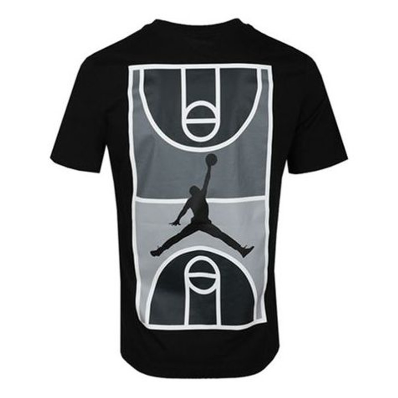 Jordan Air Jordan Back Stadium Large Printing Short Sleeve Black CJ6291-010 outlook