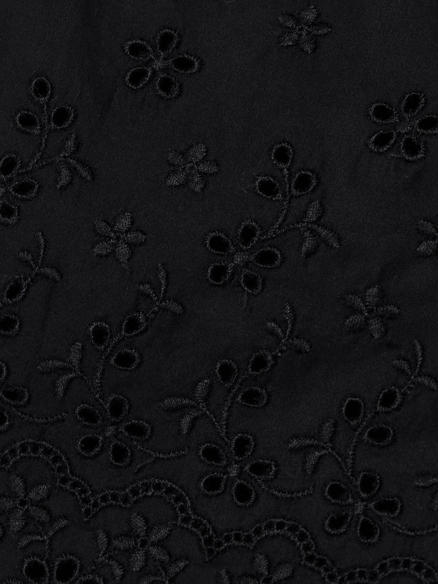 Arbre broderie anglaise cotton shorts Black - 4