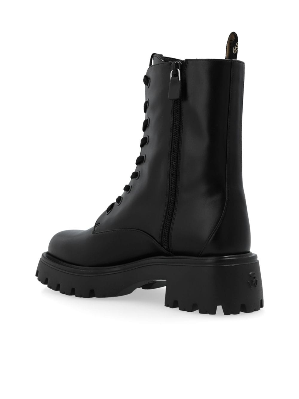 lace-up leather boots - 5