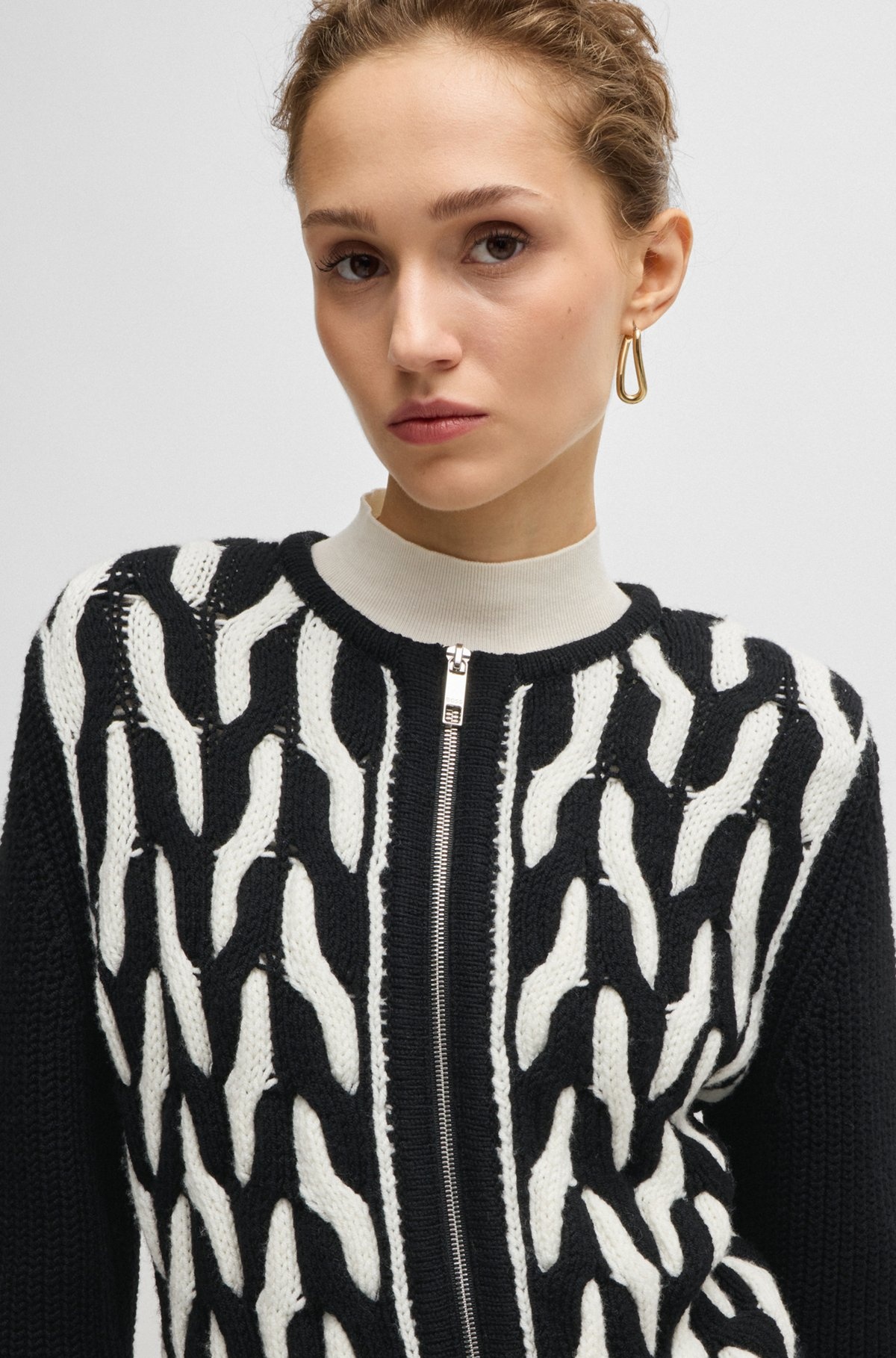 SLIM-FIT JACKET IN WOOL JACQUARD - 5