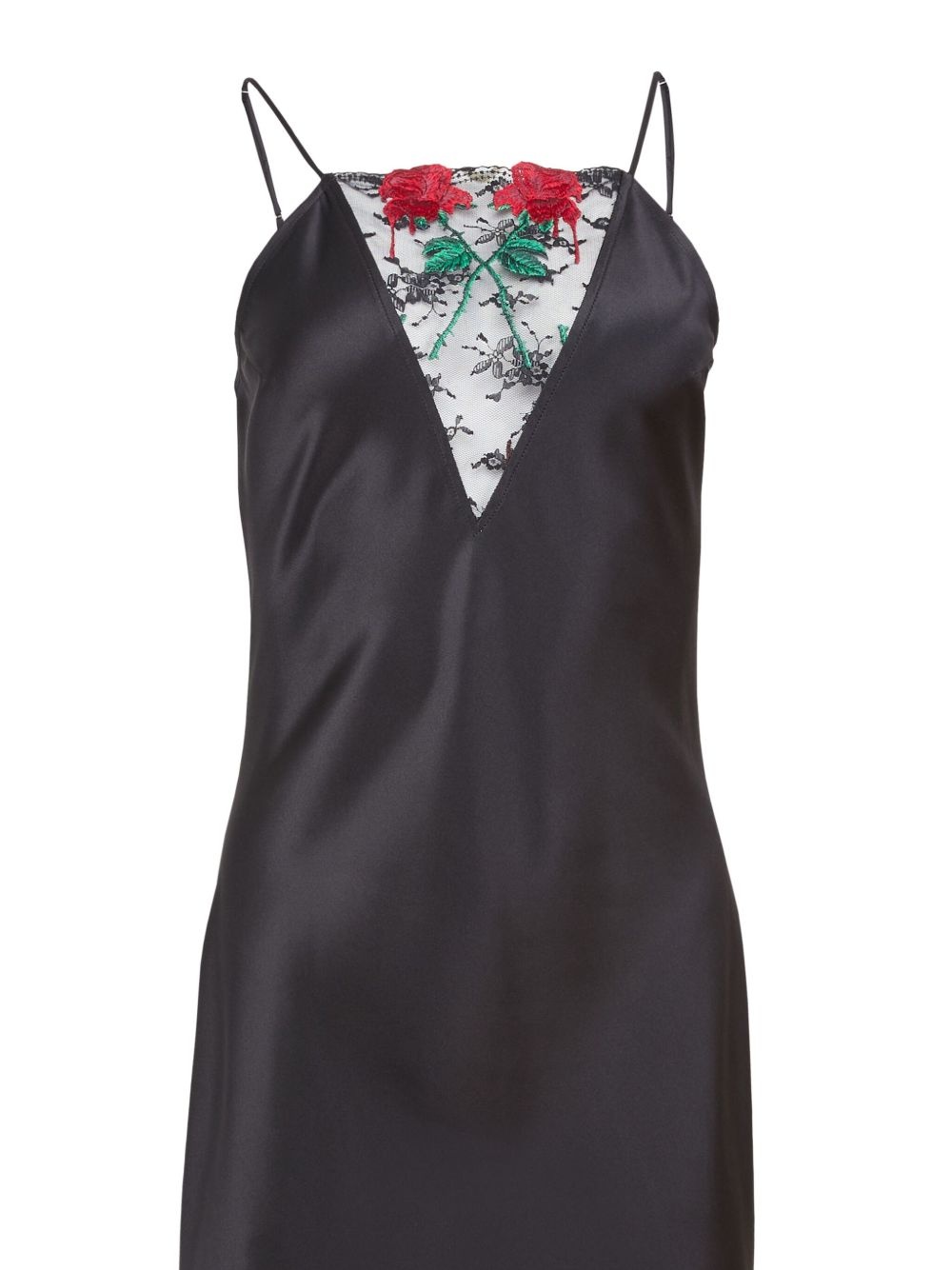 Vampire Rose embroidered slip dress - 2