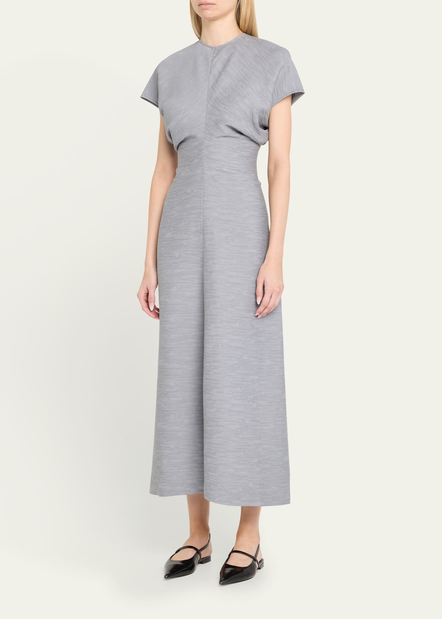 Crinkle Slouch Waist Dress - 4